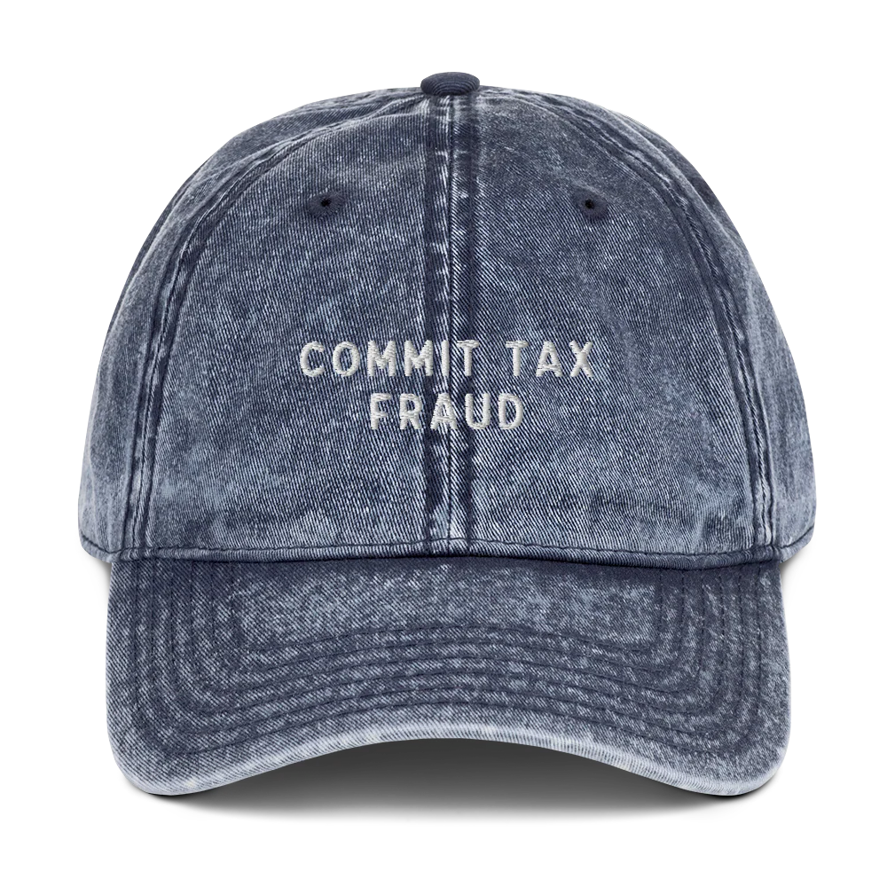 Commit Tax Fraud Embroidered Vintage Cap - Image 8