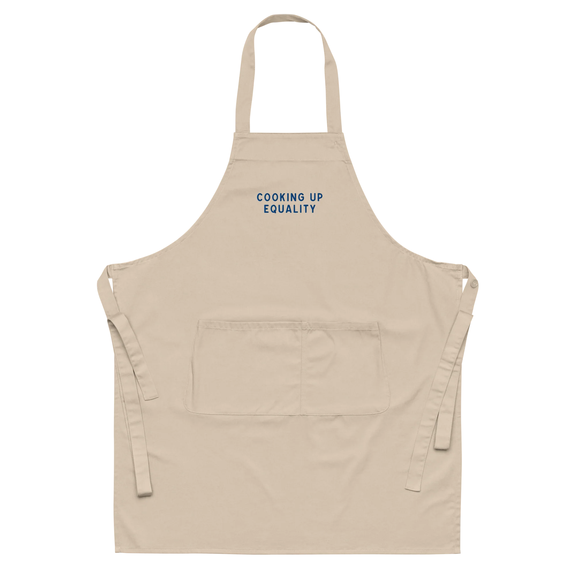 Cooking Up Equality Embroidered Organic Cotton Apron - Image 3