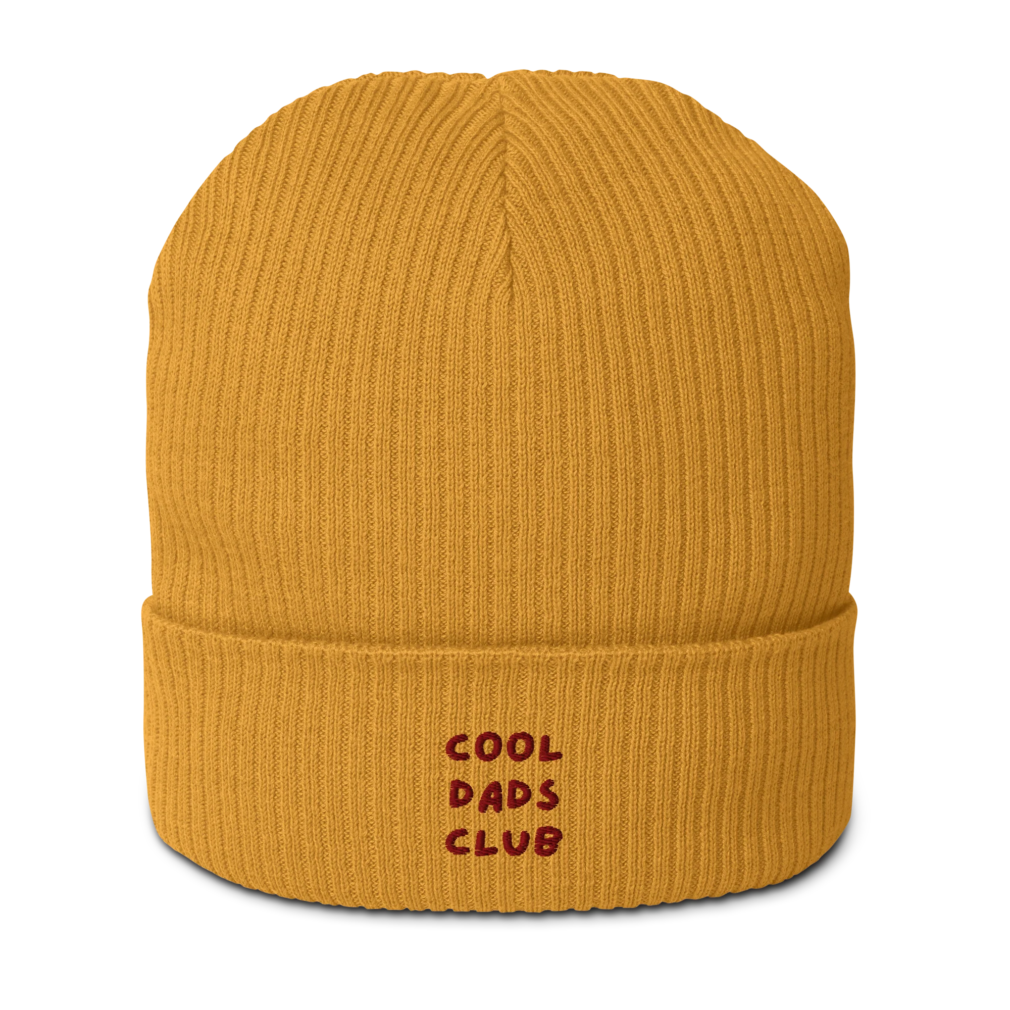 Cool Dads Club Father Embroidered Organic Ribbed Beanie