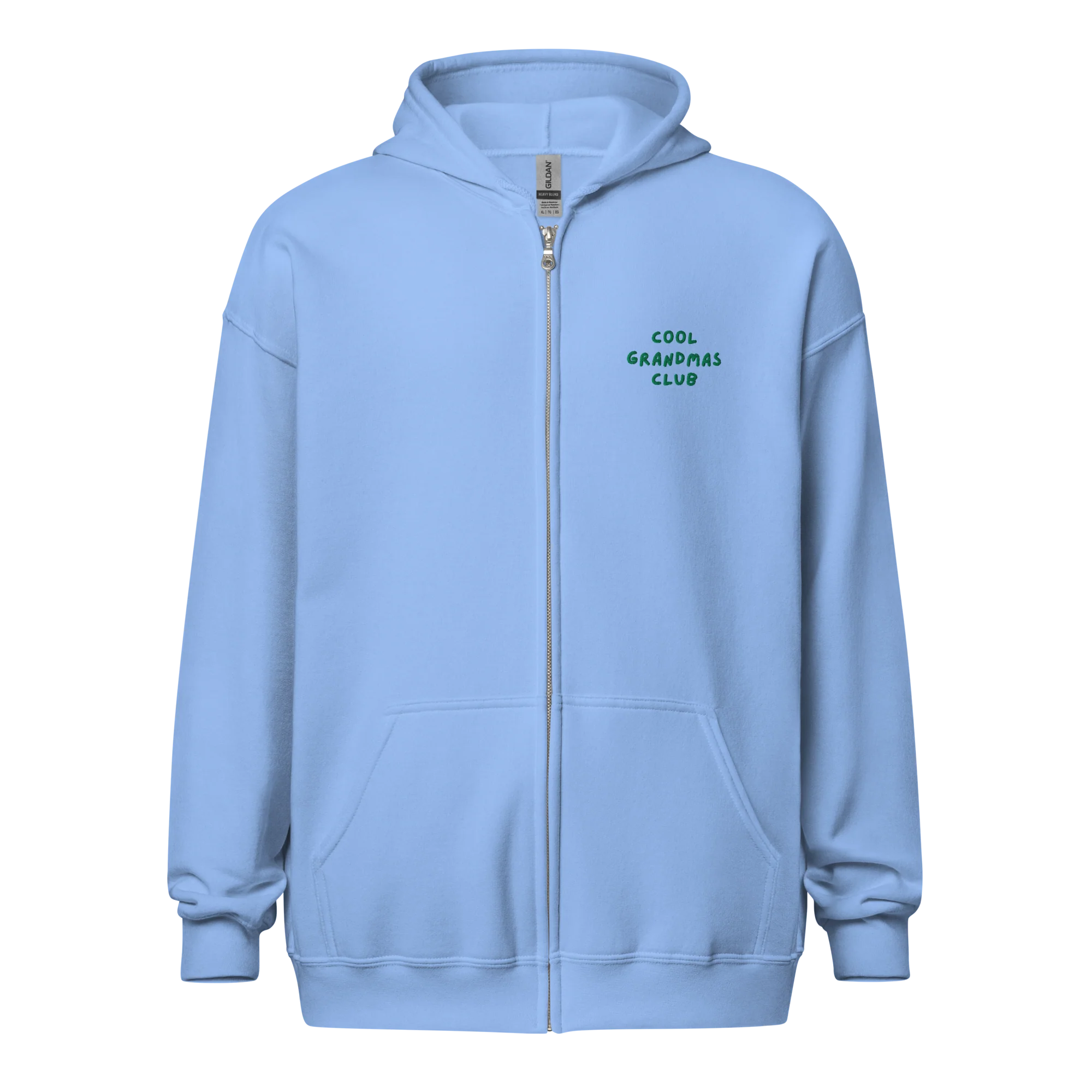 Cool Grandmas Club Embroidered Zip-Up Hoodie - Image 4