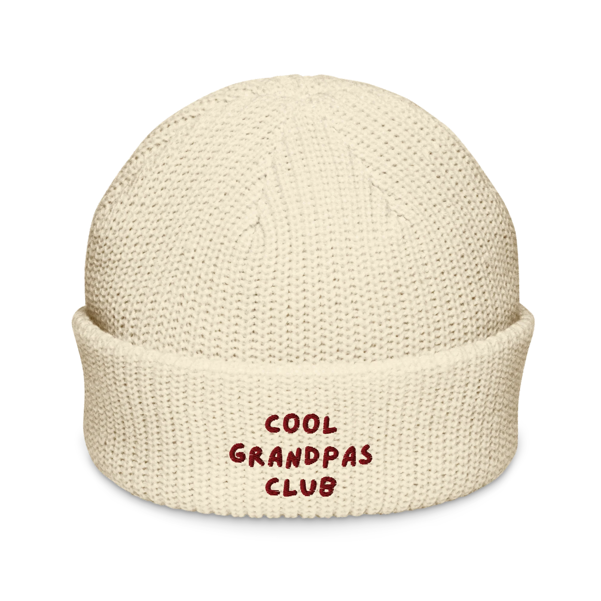 Cool Grandpas Club Embroidered Cable Beanie - Image 4