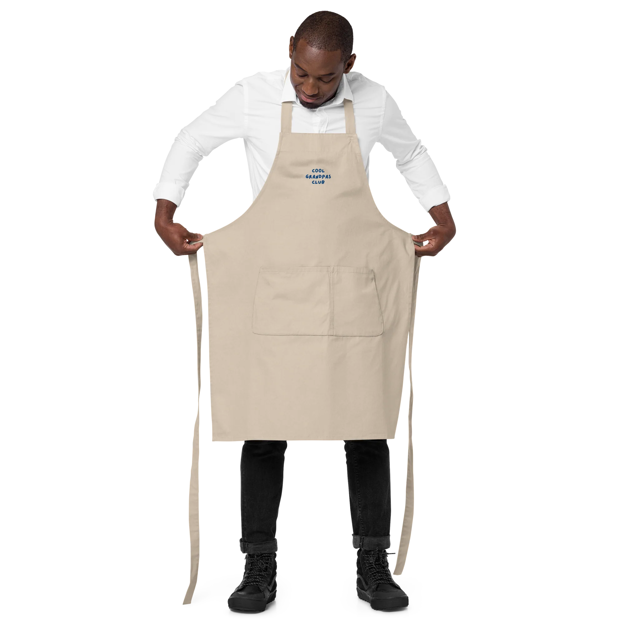 Cool Grandpas Club Embroidered Organic Cotton Apron - Image 5