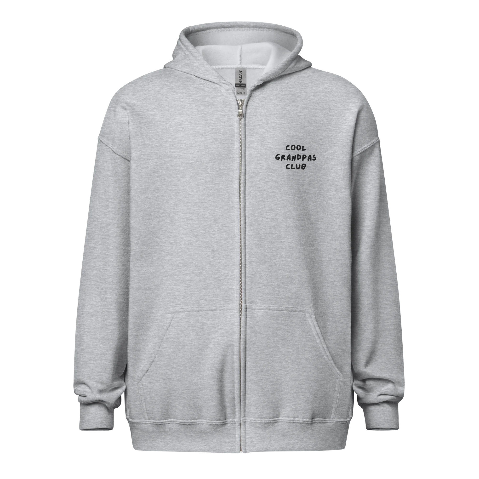 Cool Grandpas Club Embroidered Zip-Up Hoodie - Image 4