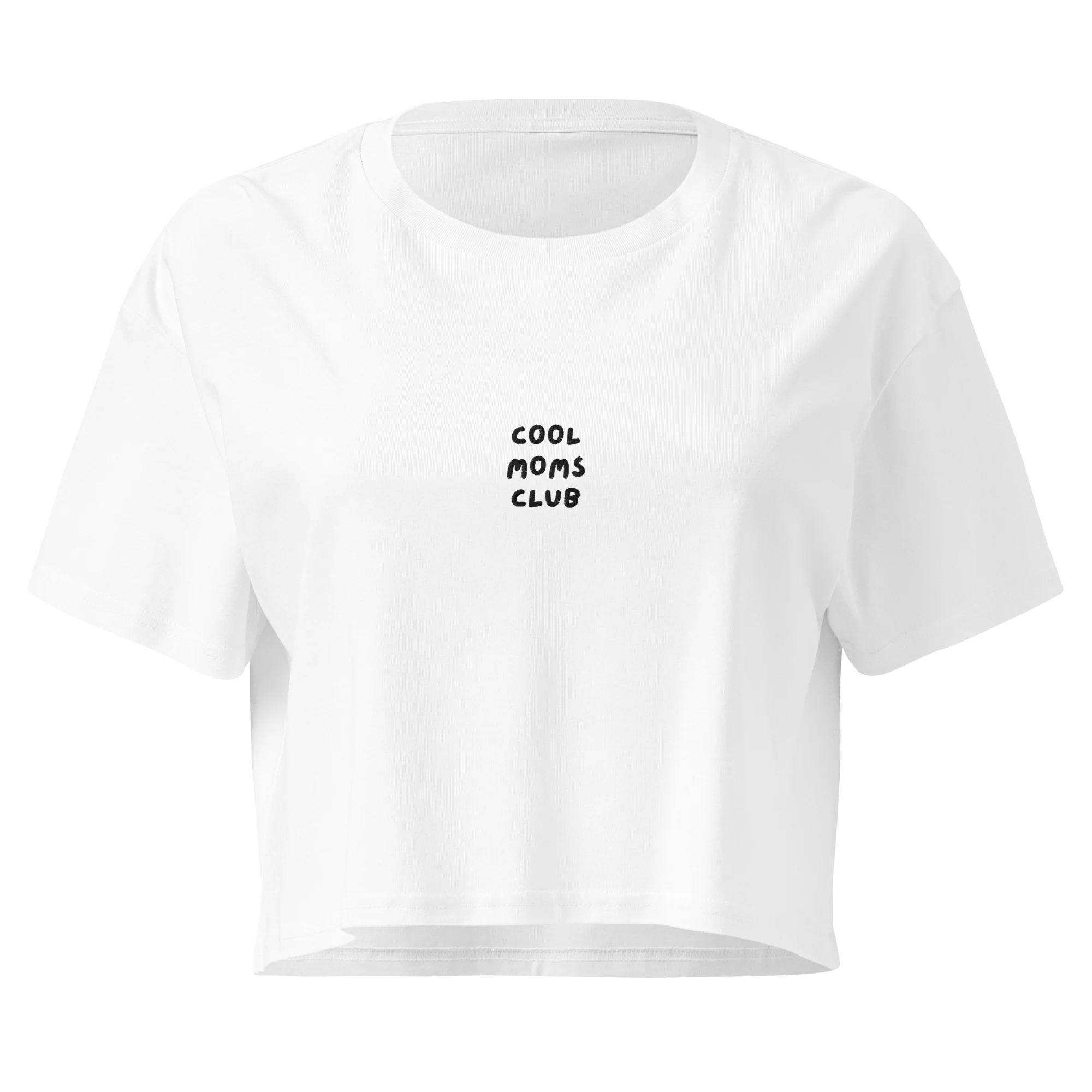 Cool Moms Club Mother Embroidered Crop Tee