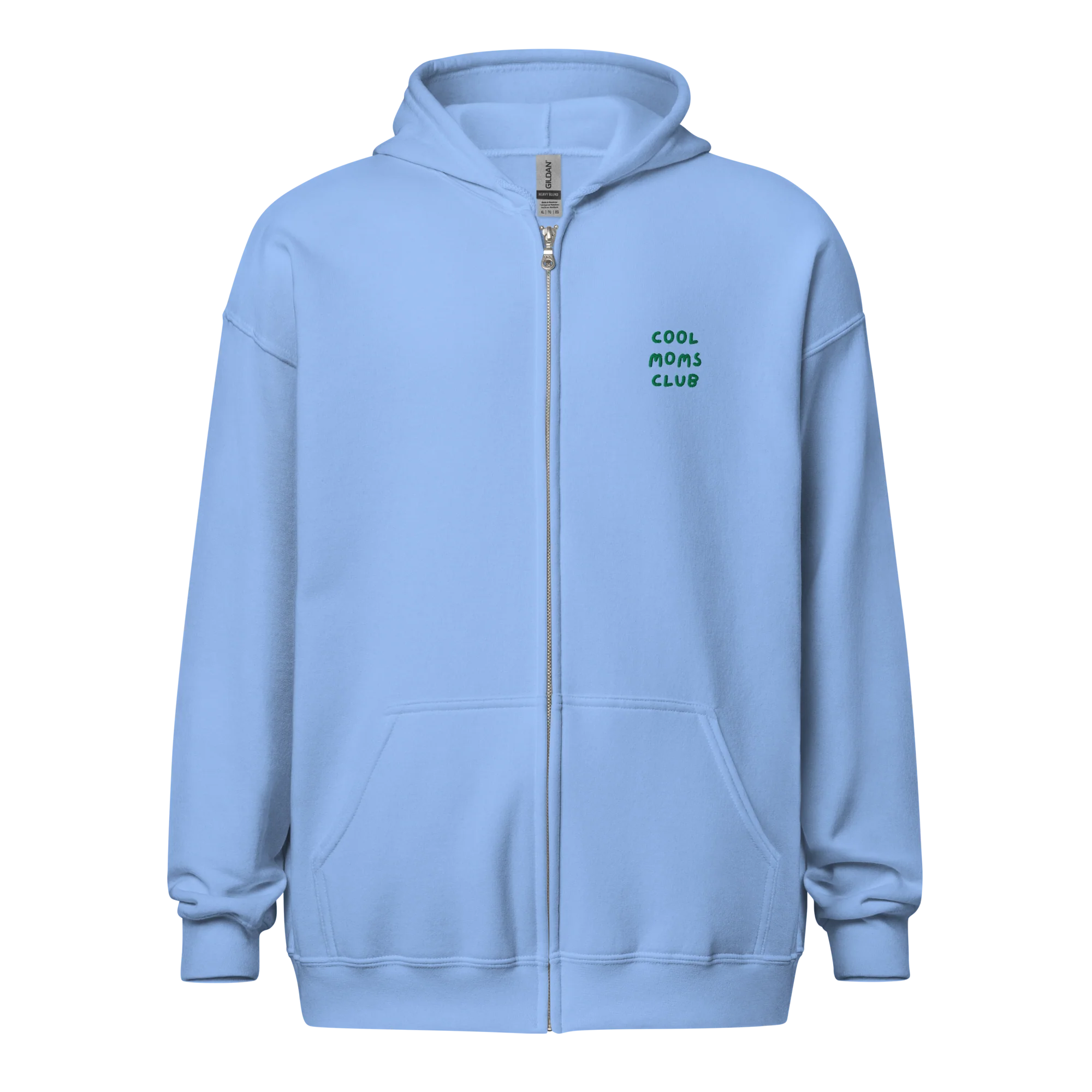 Cool Moms Club Mother Embroidered Zip-Up Hoodie