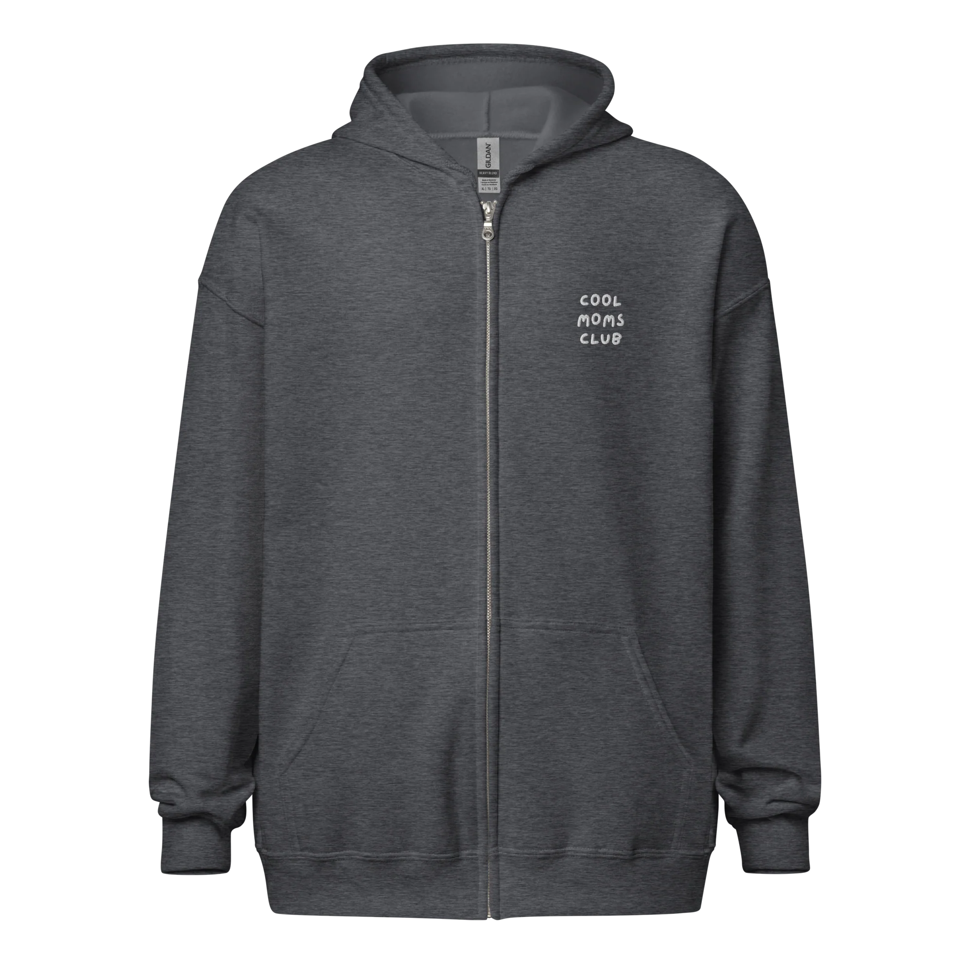 Cool Moms Club Mother Embroidered Zip-Up Hoodie - Image 8