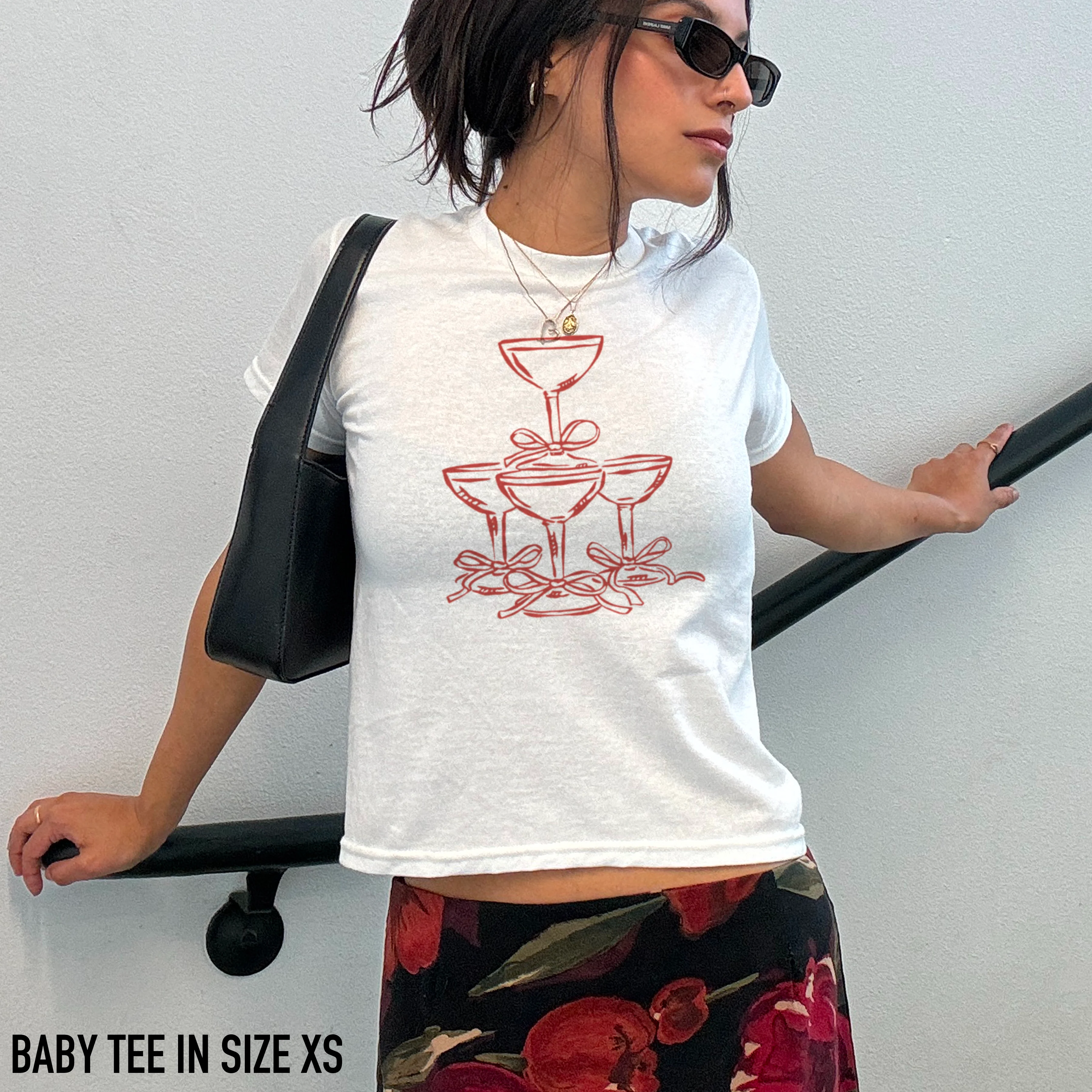Coquette Champagne Baby Tee - Image 2