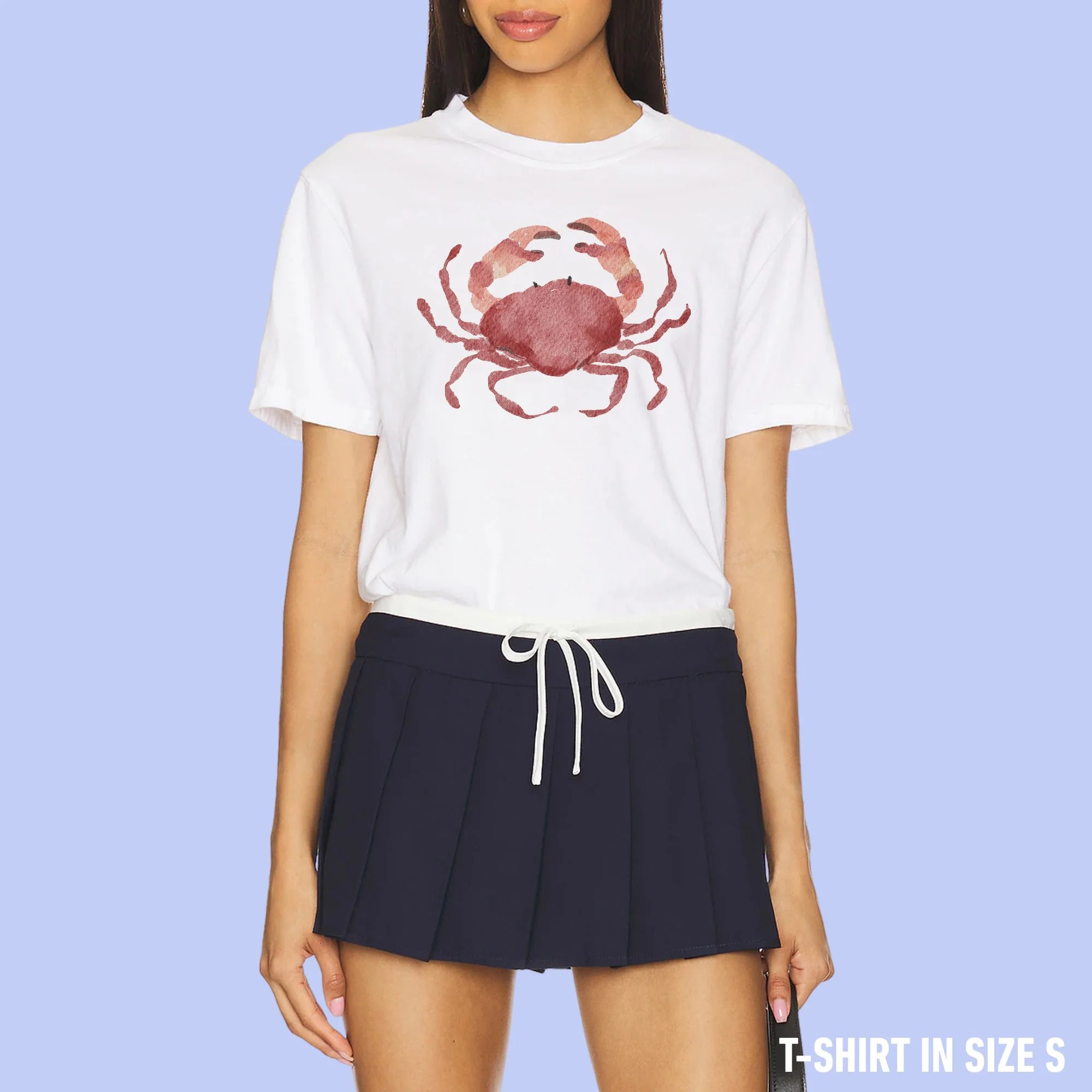 Crab Watercolor Classic T-Shirt - Image 2