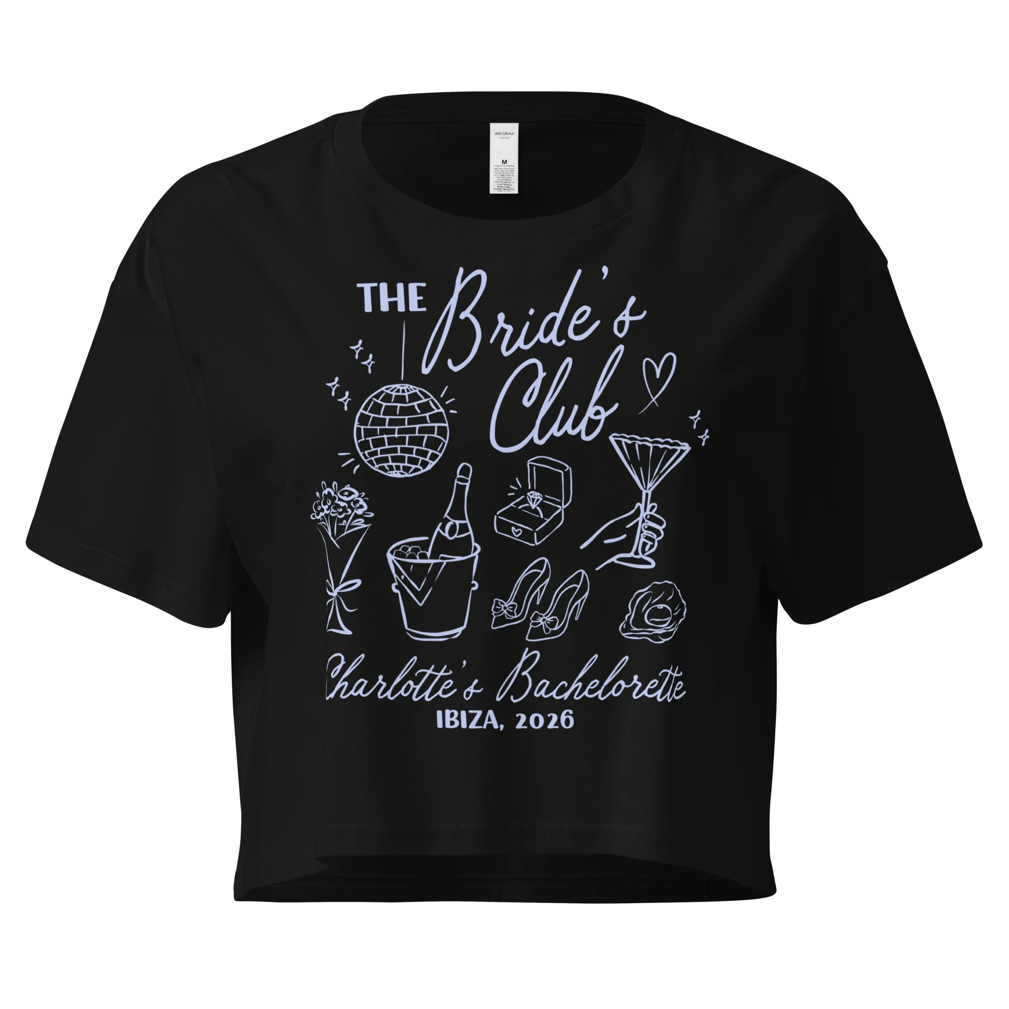 CUSTOM Bachelorette Party Trip Crop Tee - Image 4