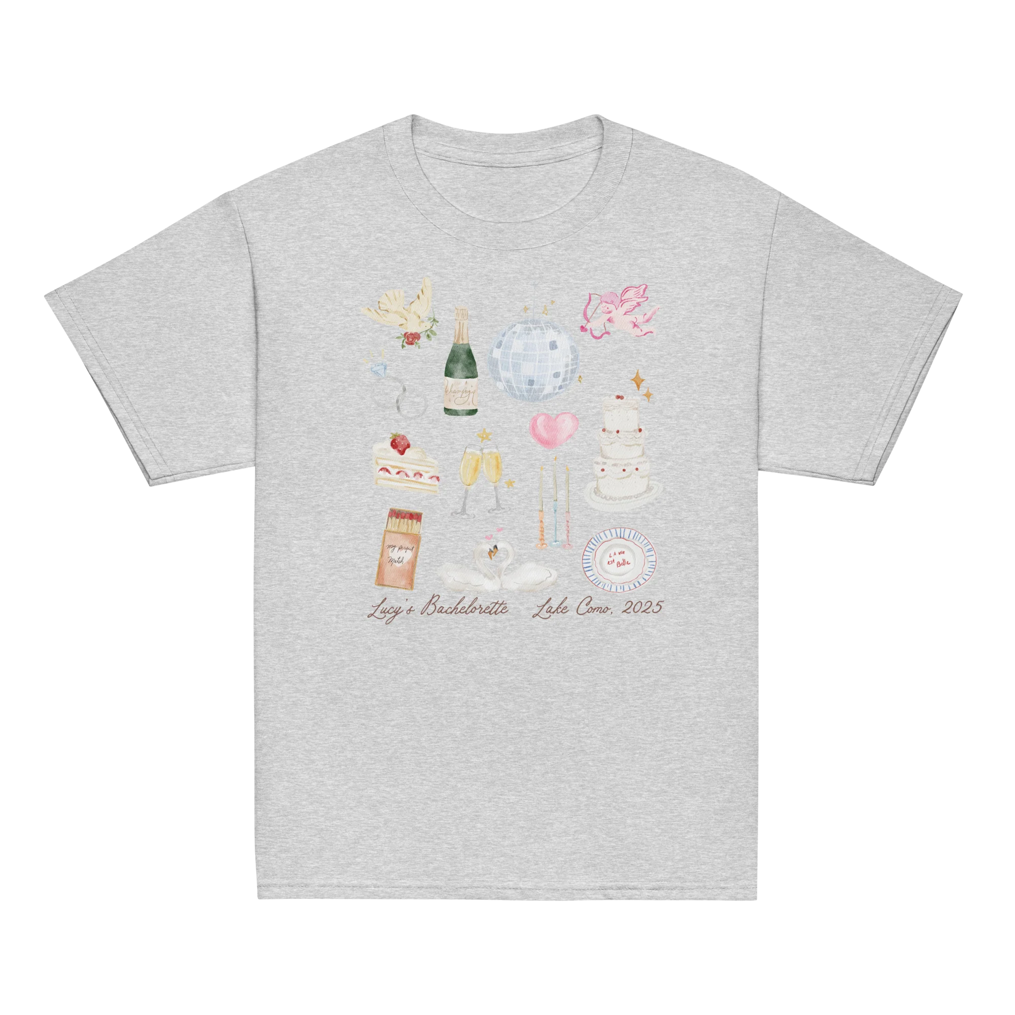 CUSTOM Bachelorette Party Trip Watercolor Baby Tee - Image 5