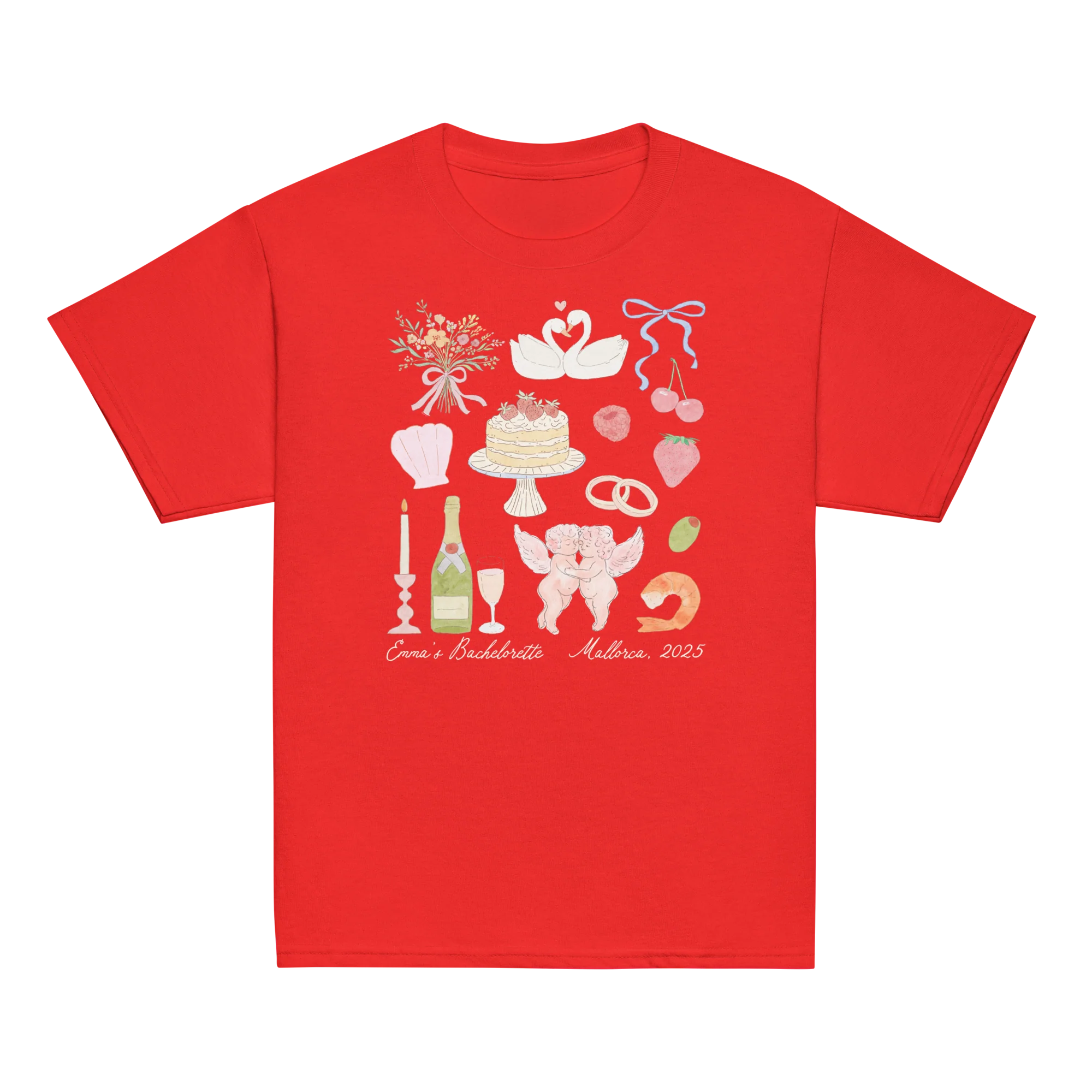CUSTOM Bachelorette Party Trip Watercolor Baby Tee - Image 11