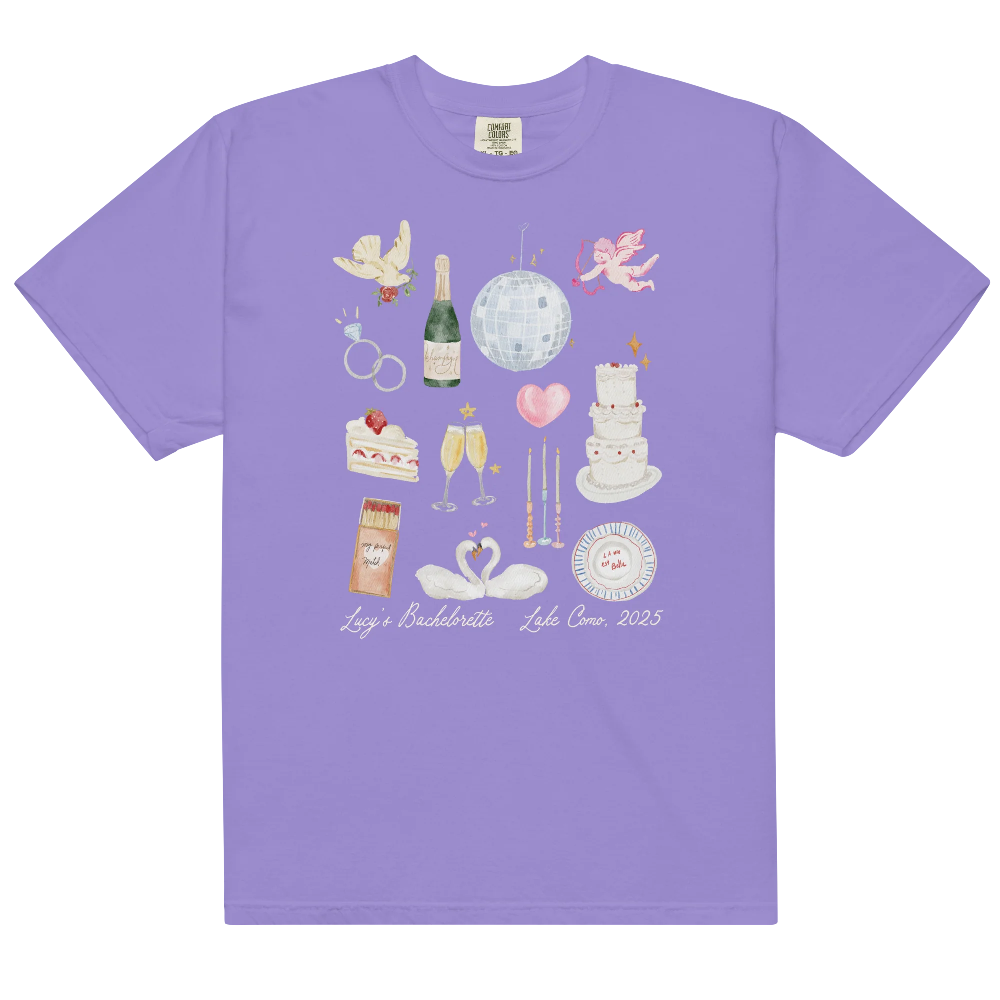 CUSTOM Bachelorette Party Trip Watercolor Classic T-Shirt - Image 10