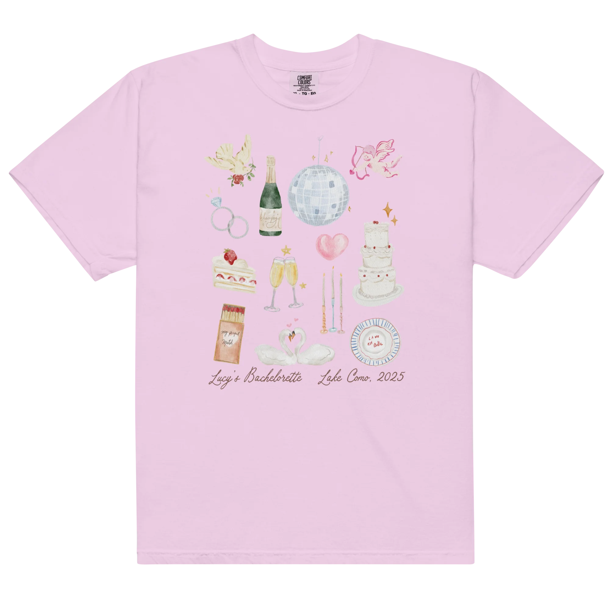 CUSTOM Bachelorette Party Trip Watercolor Classic T-Shirt - Image 11