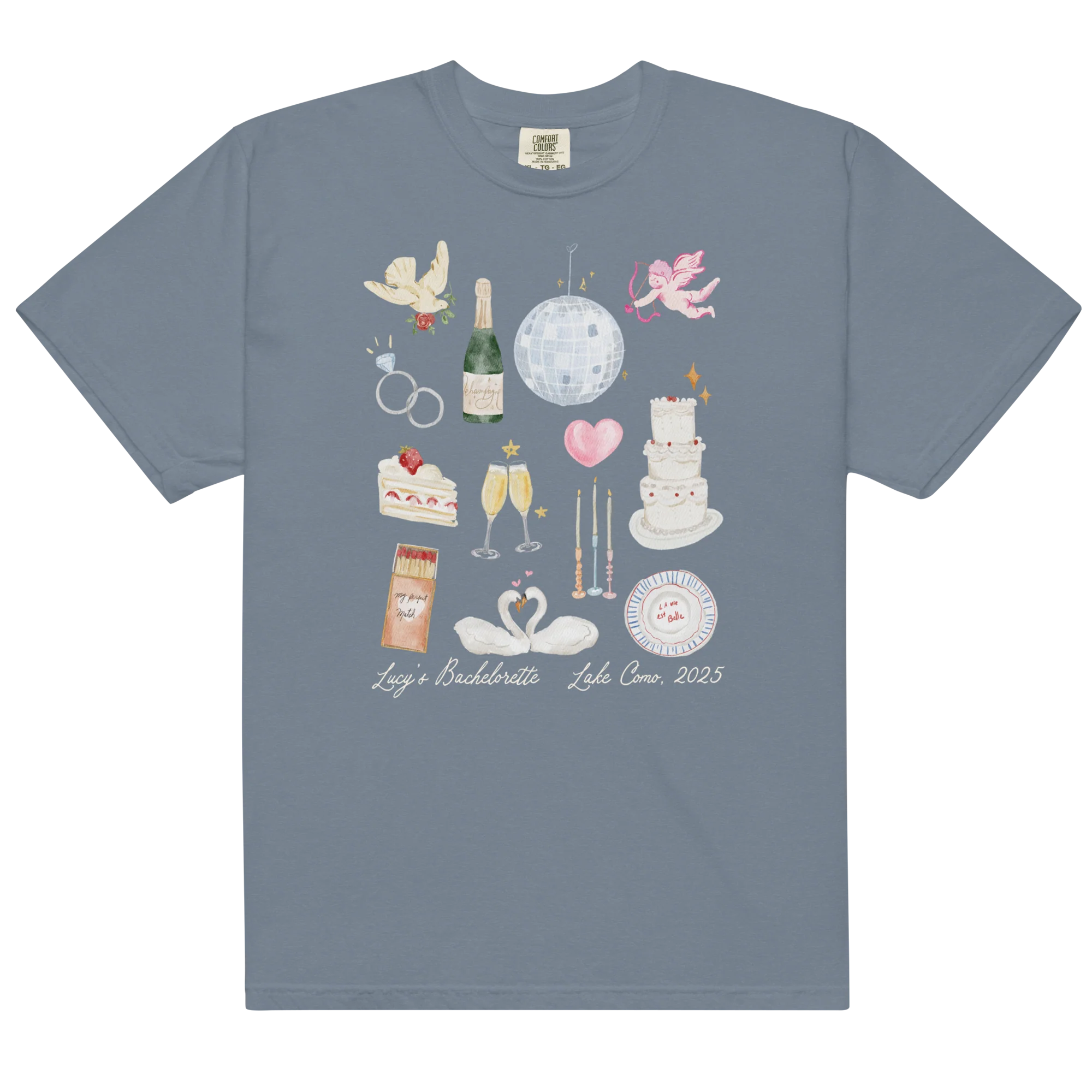 CUSTOM Bachelorette Party Trip Watercolor Classic T-Shirt - Image 13