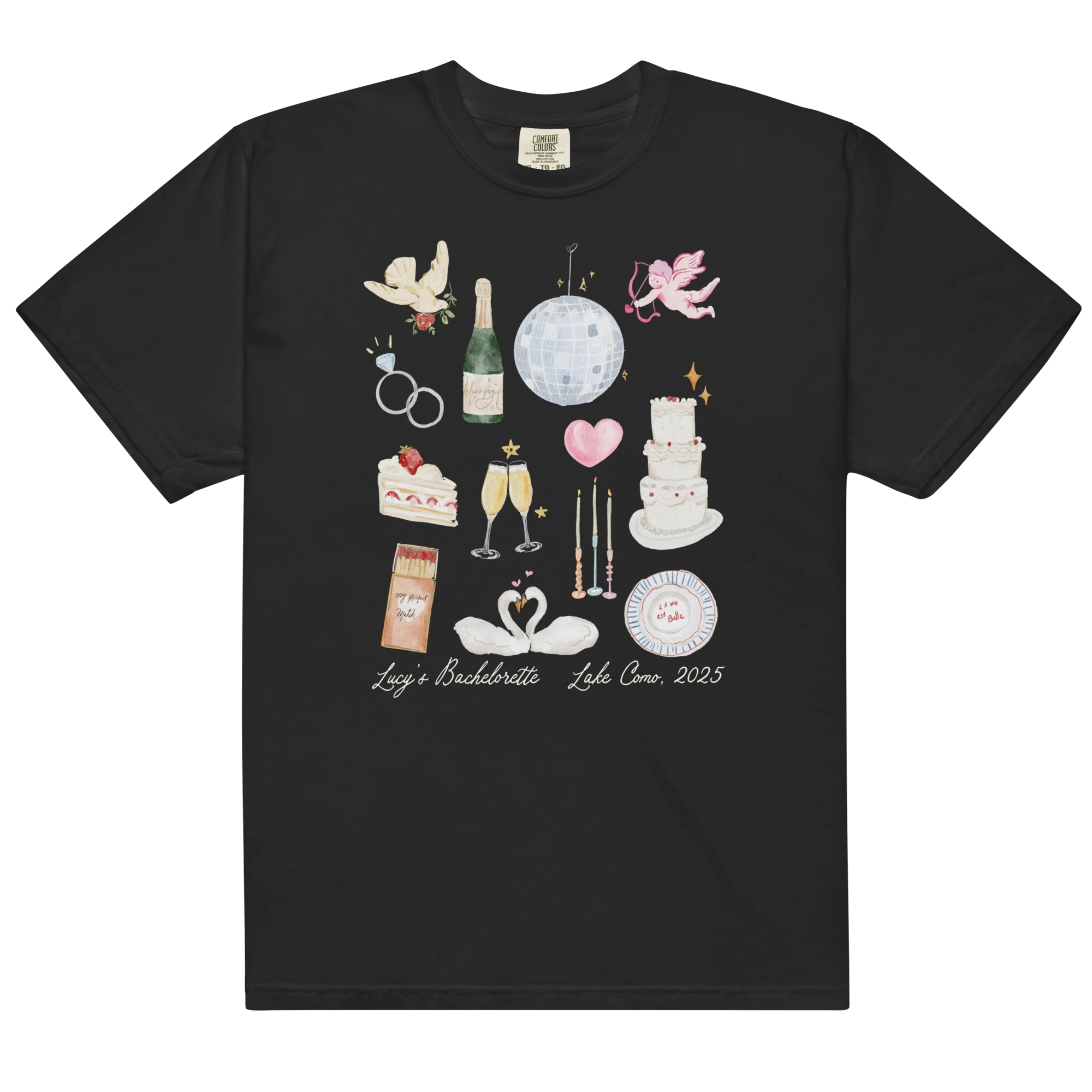 CUSTOM Bachelorette Party Trip Watercolor Classic T-Shirt - Image 14