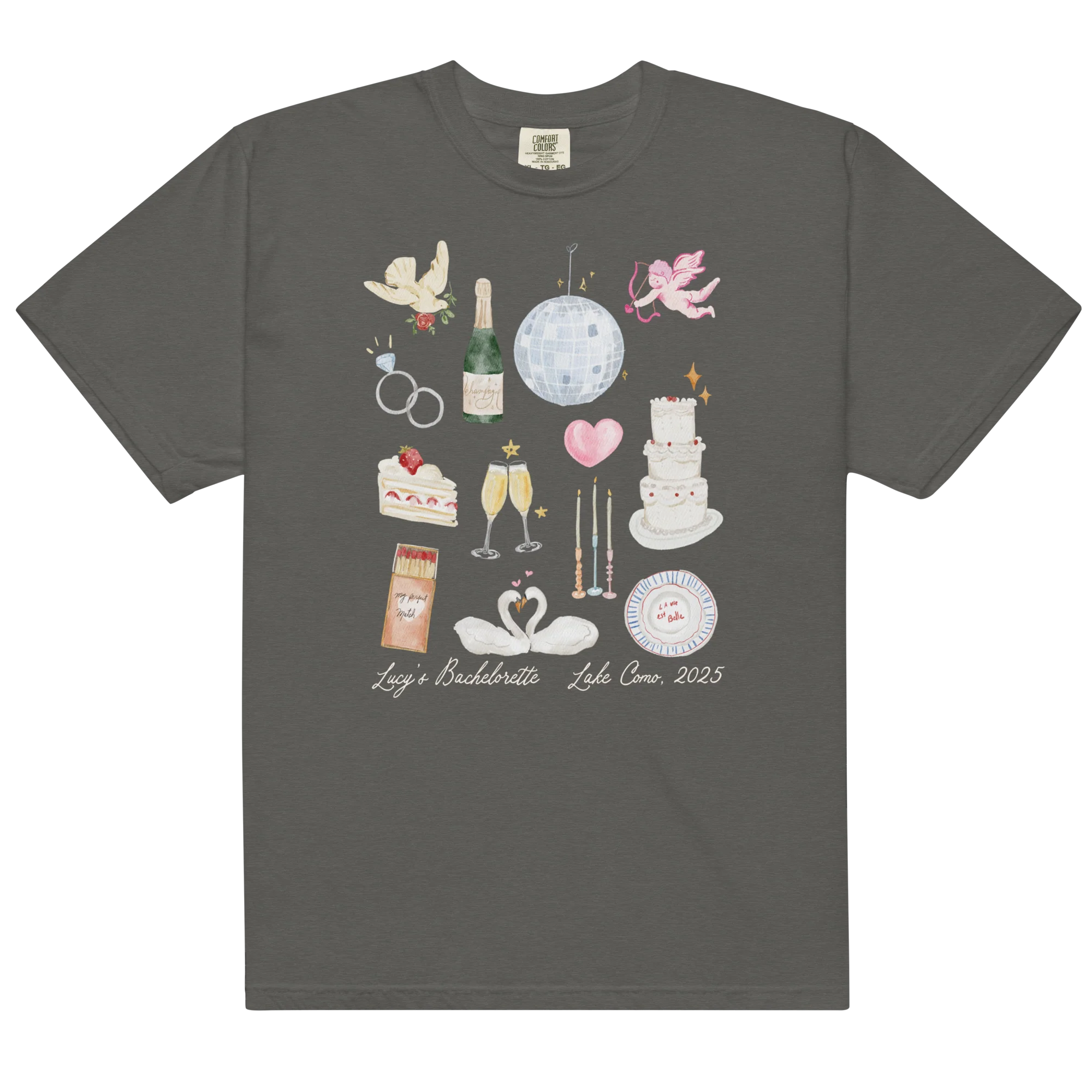 CUSTOM Bachelorette Party Trip Watercolor Classic T-Shirt - Image 15
