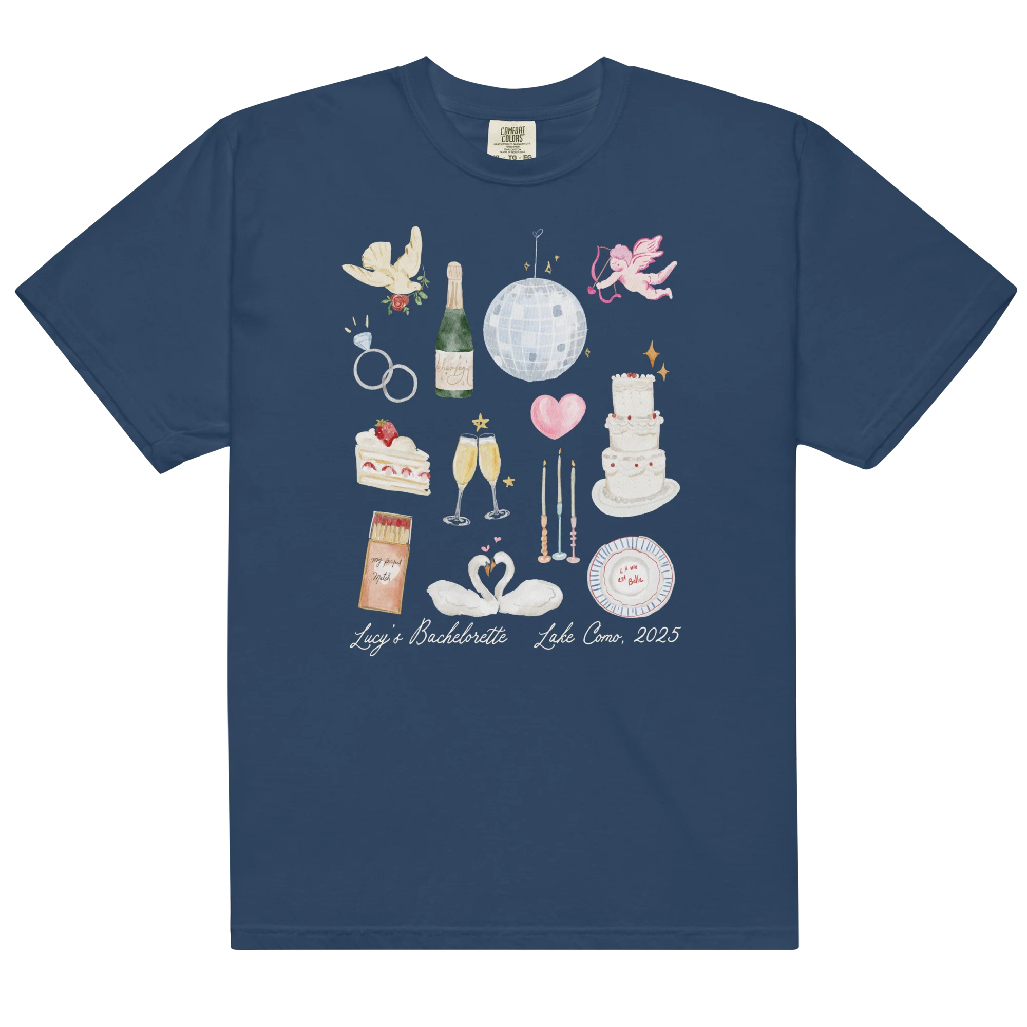 CUSTOM Bachelorette Party Trip Watercolor Classic T-Shirt - Image 5