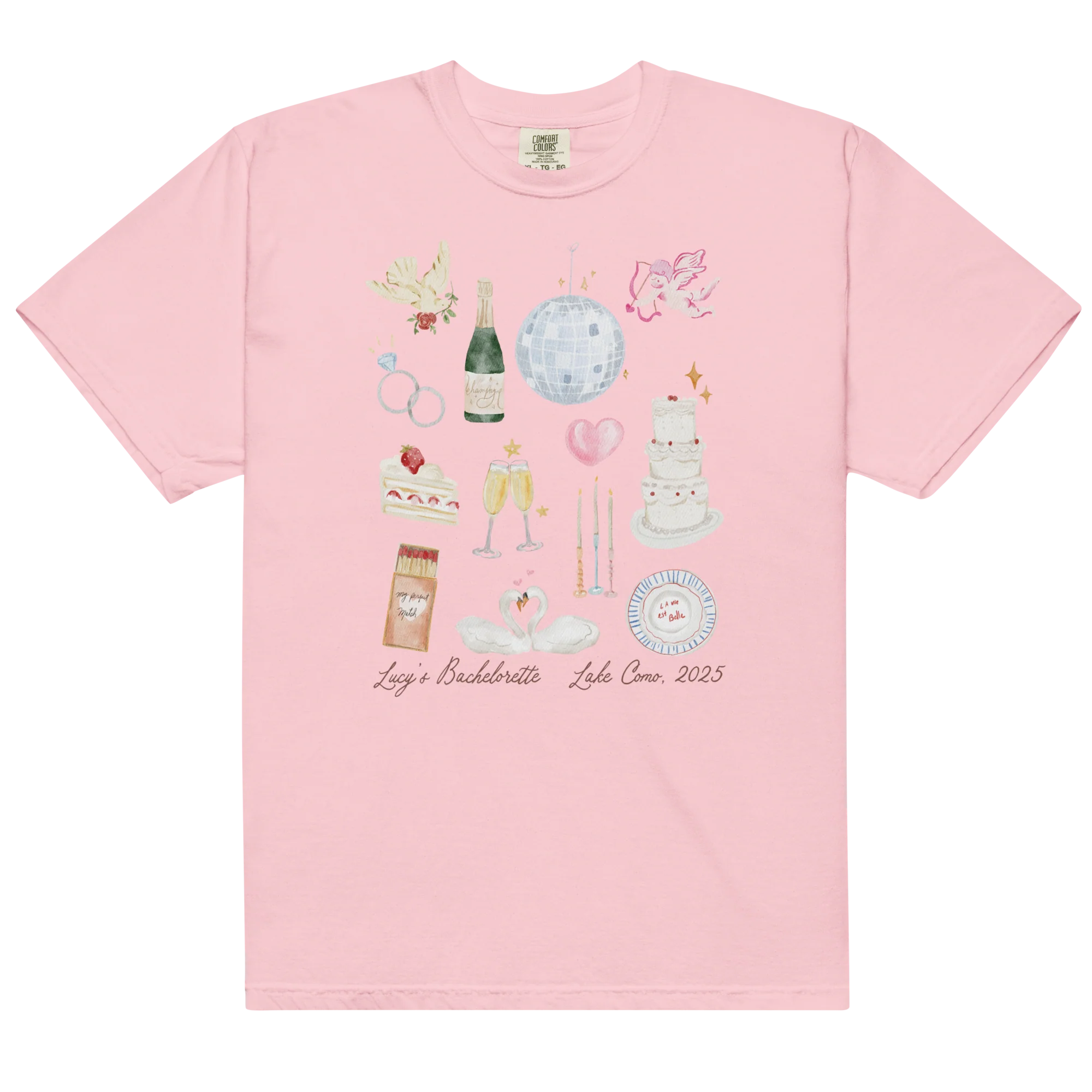 CUSTOM Bachelorette Party Trip Watercolor Classic T-Shirt - Image 6
