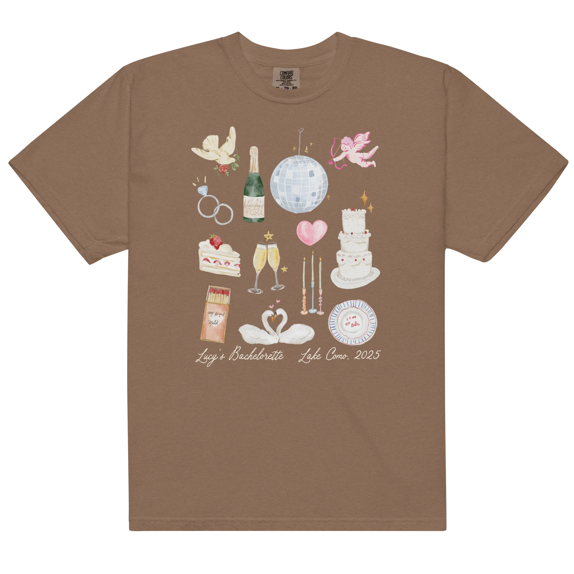 CUSTOM Bachelorette Party Trip Watercolor Classic T-Shirt - Image 9