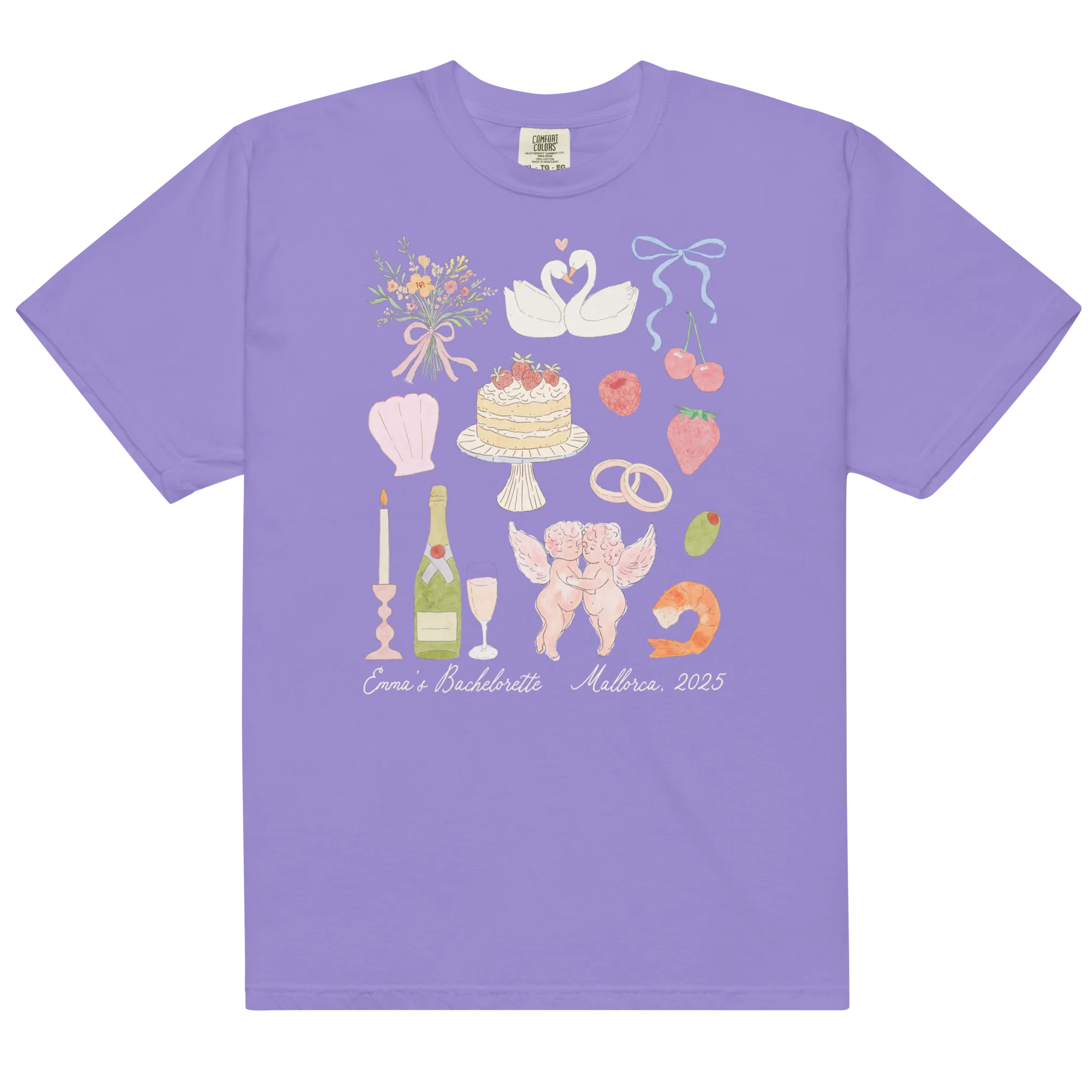 CUSTOM Bachelorette Party Trip Watercolor Classic T-Shirt - Image 11