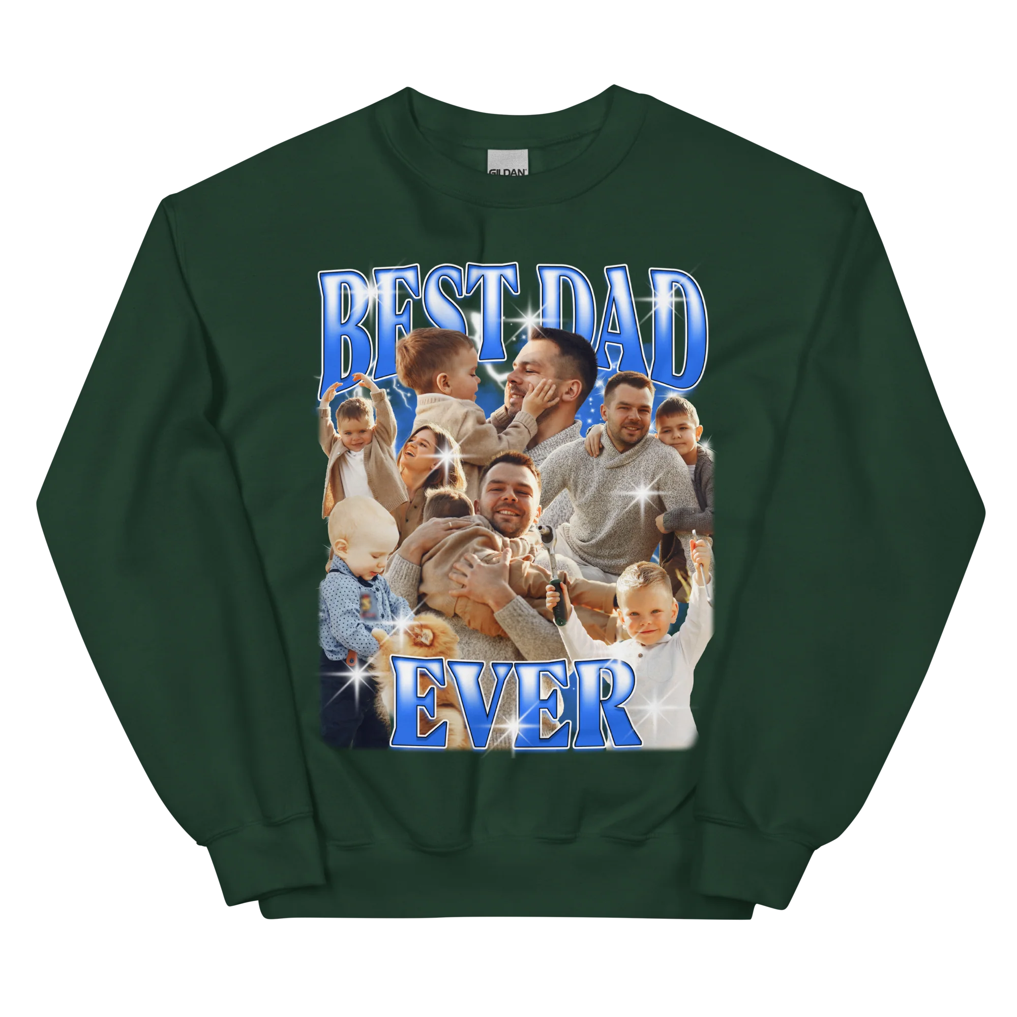 CUSTOM Best Dad Ever Photo Bootleg Sweatshirt - Image 5