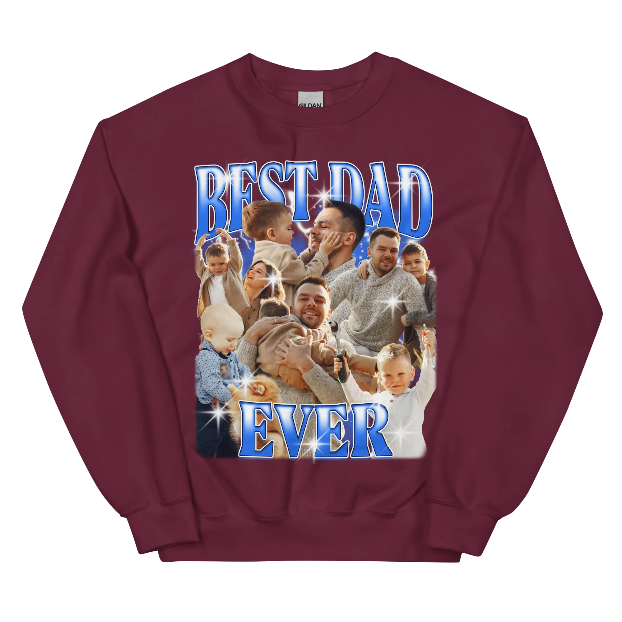 CUSTOM Best Dad Ever Photo Bootleg Sweatshirt - Image 8