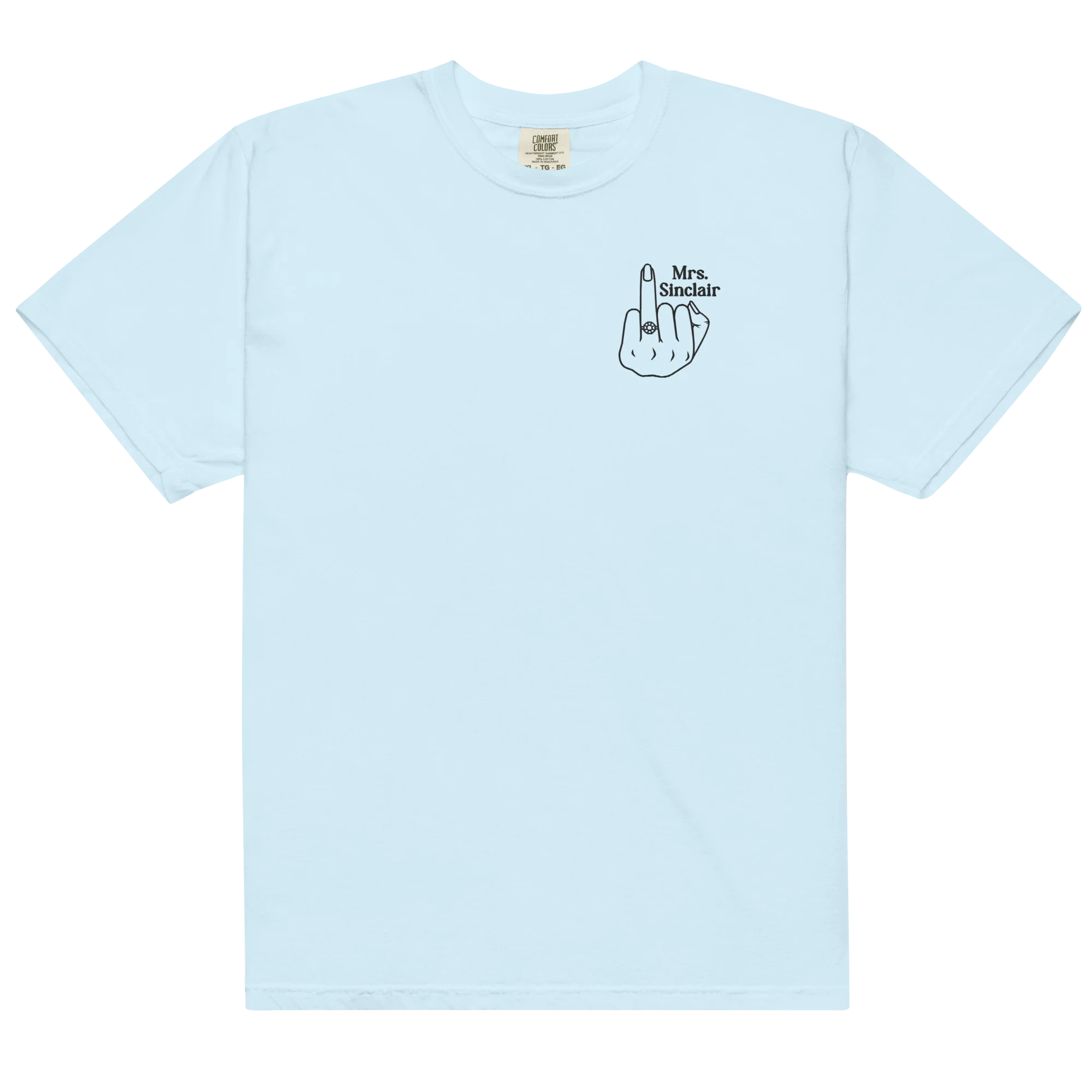 CUSTOM Bride Surname Newlywed Embroidered Classic T-Shirt - Image 4
