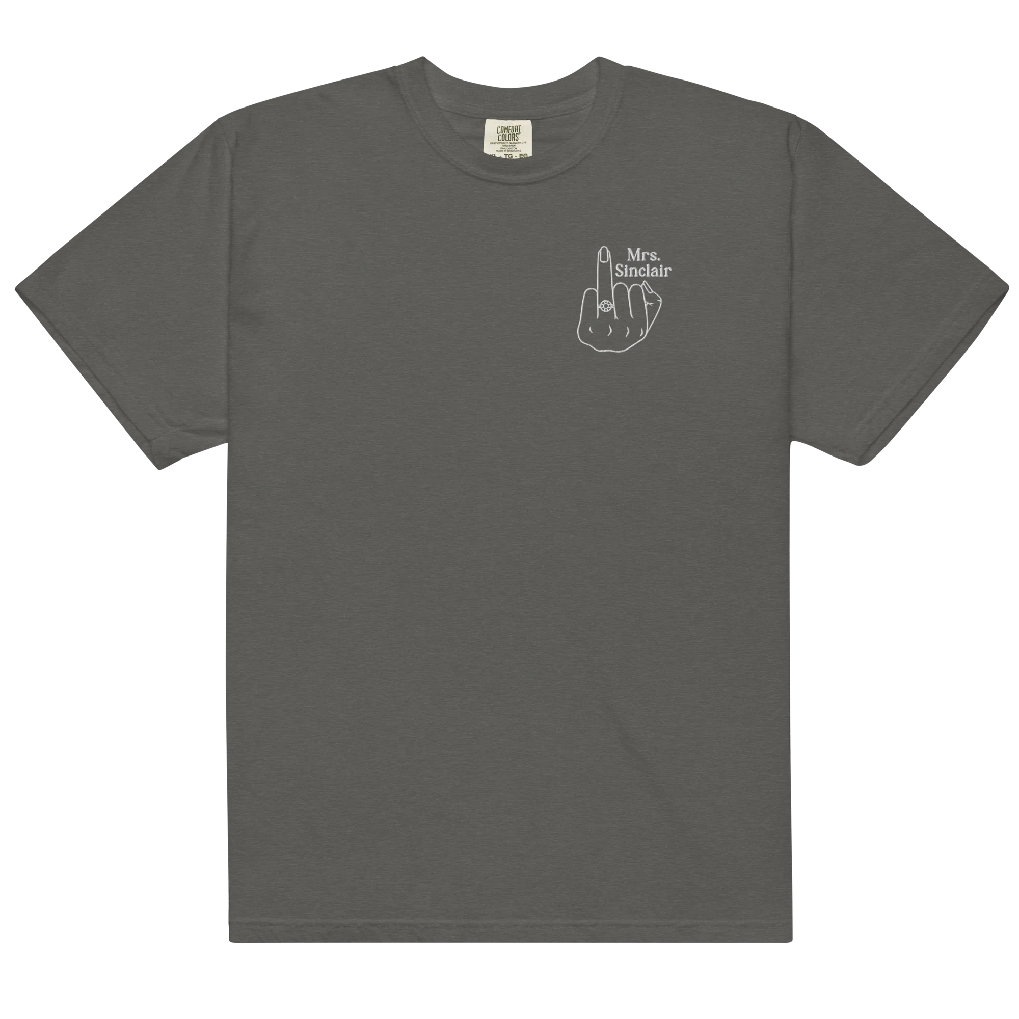 CUSTOM Bride Surname Newlywed Embroidered Classic T-Shirt - Image 8