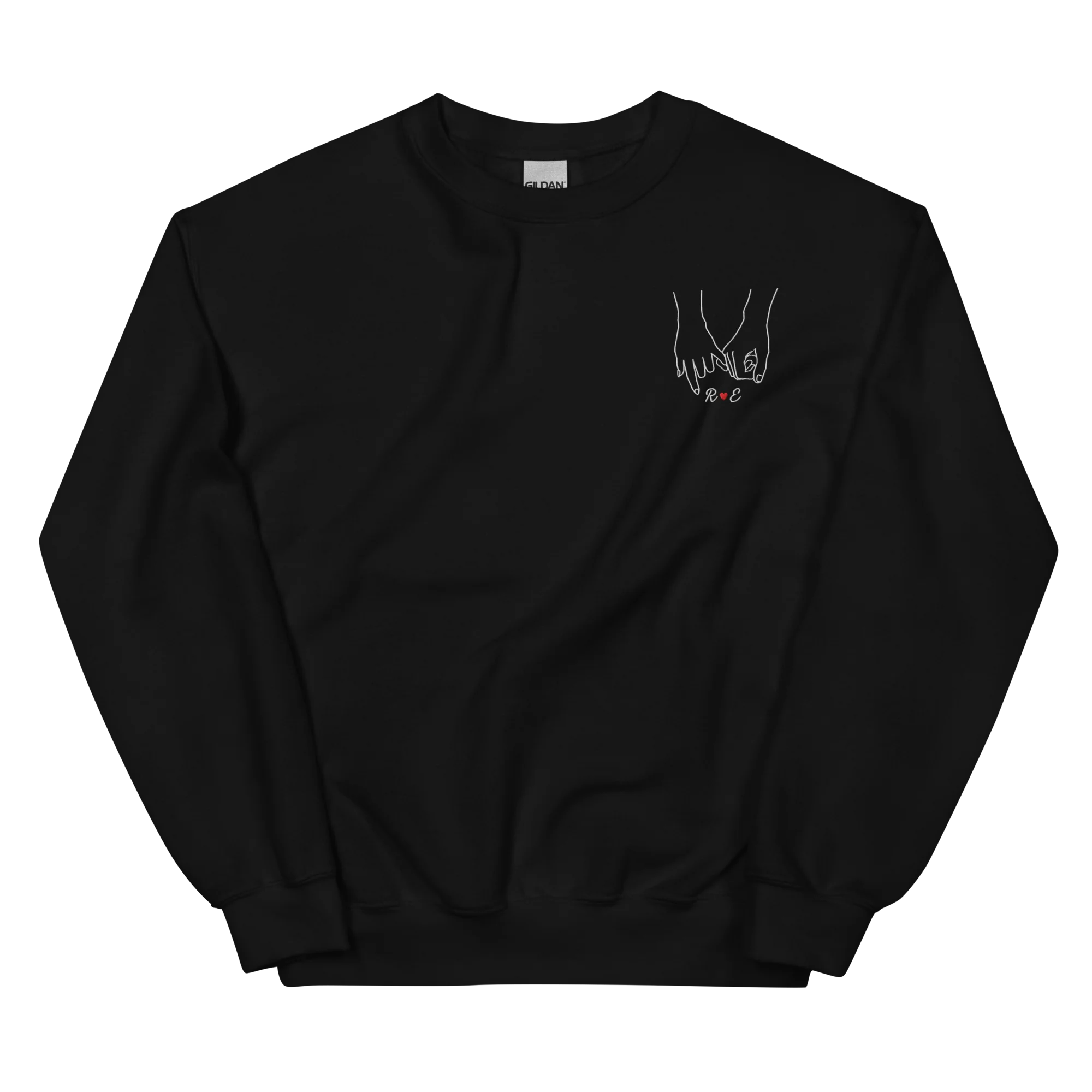 CUSTOM Couple Initials Embroidered Sweatshirt - Forever Linked - Image 6