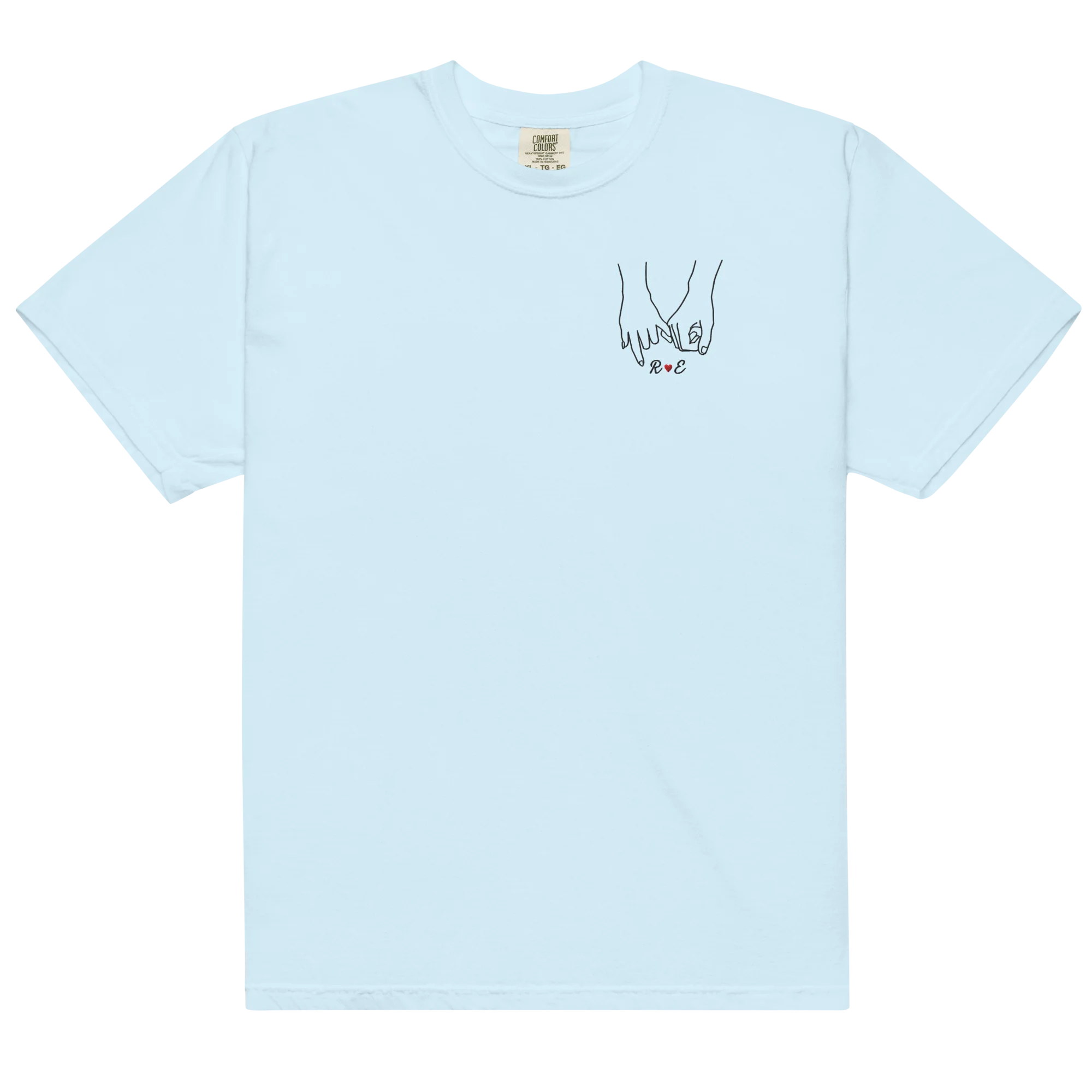 CUSTOM Couple Initials Embroidered Classic T-Shirt | Forever Linked - Image 5