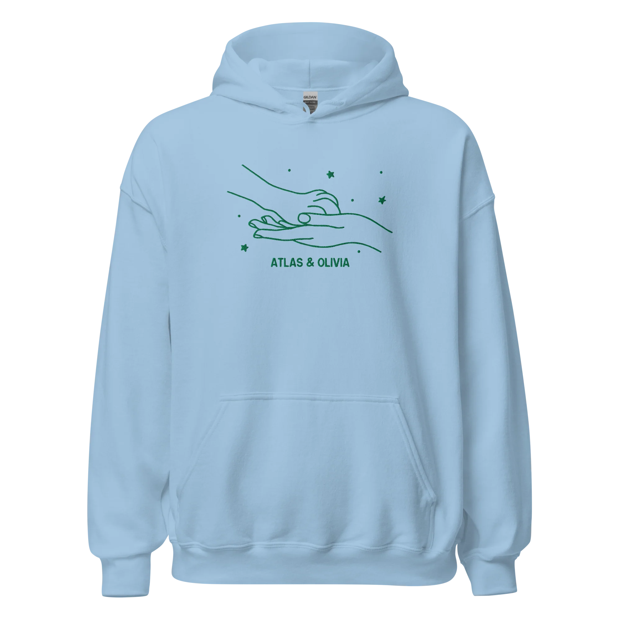 CUSTOM Dog & Owner Paw Hand Embroidered Hoodie - Image 3