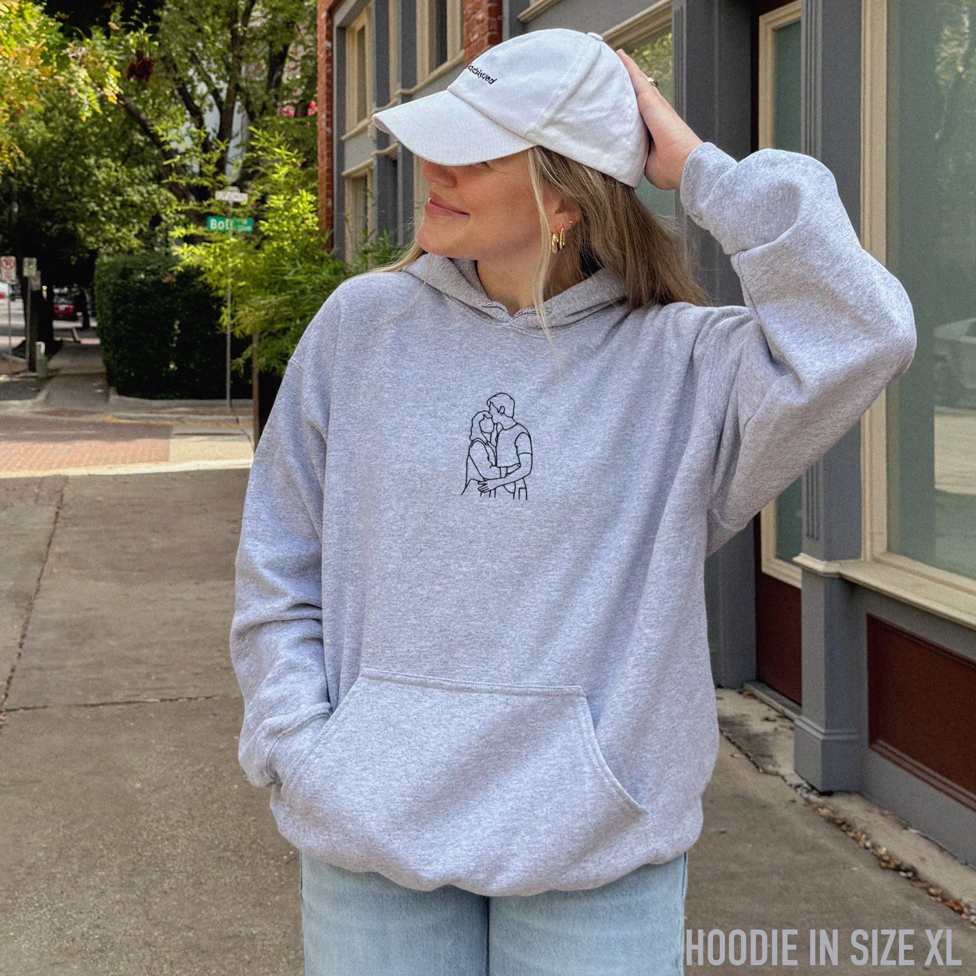 CUSTOM Embroidered Photo Portrait Hoodie - Image 10