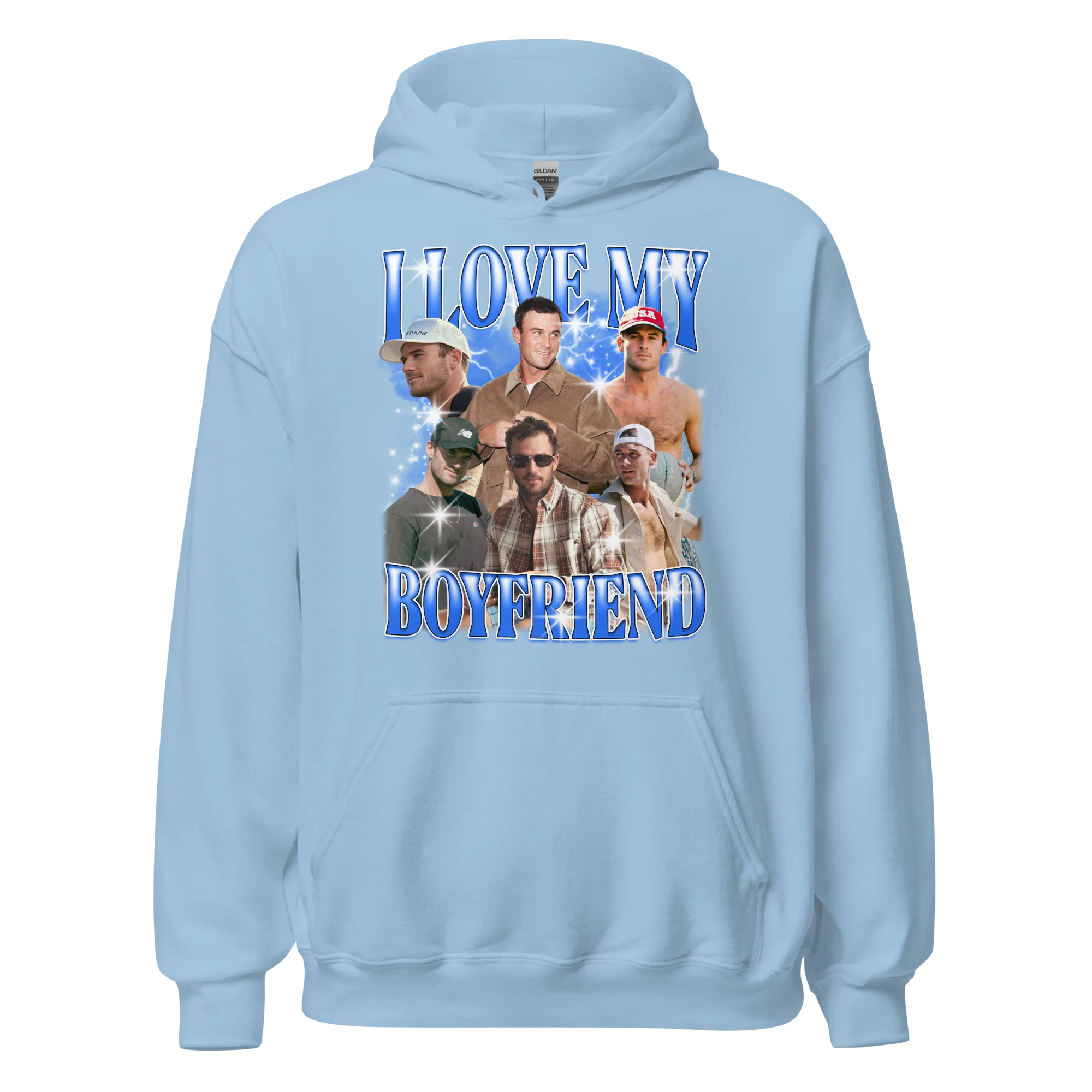 CUSTOM I Love My Boyfriend Photo Bootleg Hoodie - Image 9