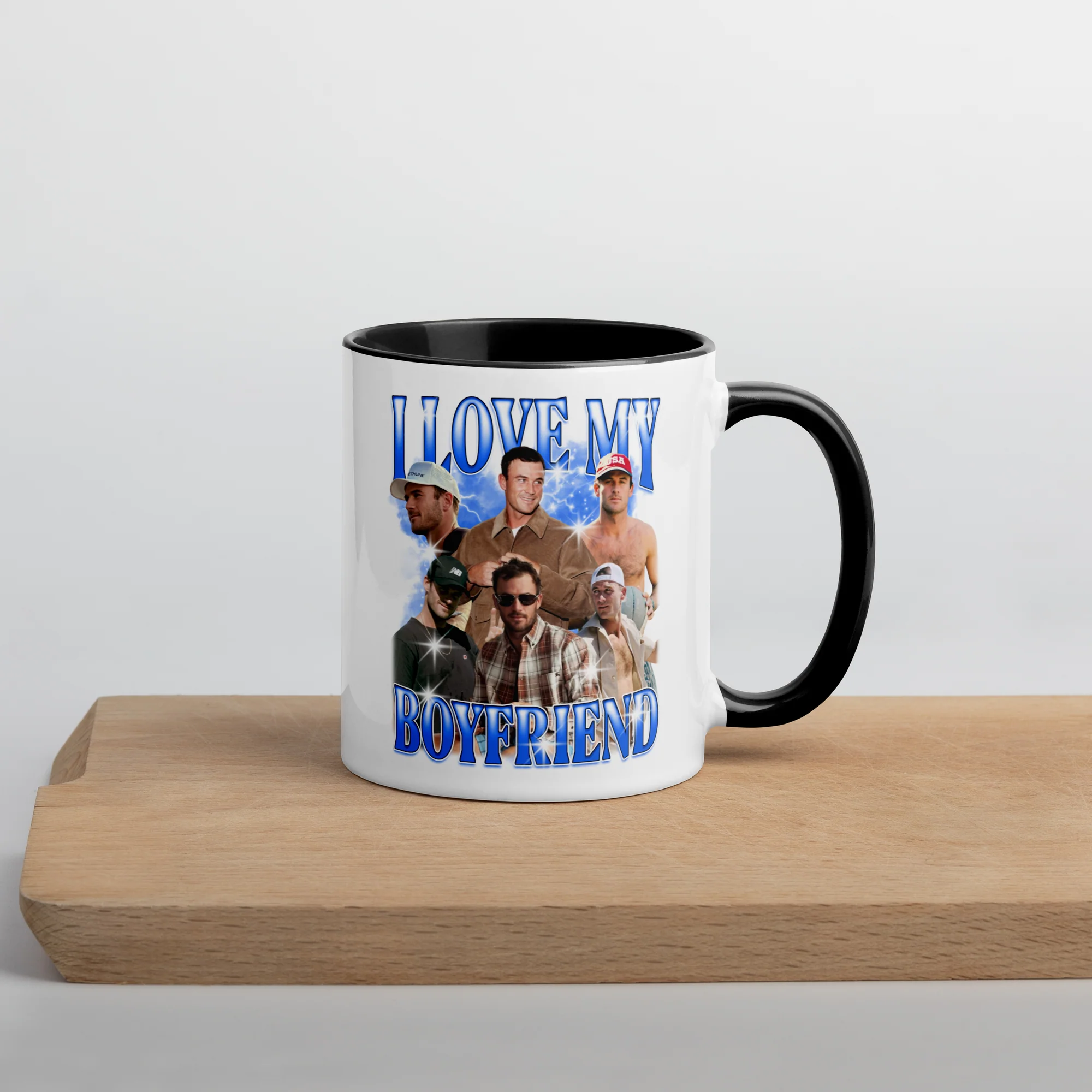 CUSTOM I Love My Boyfriend Photo Bootleg Mug - Image 6