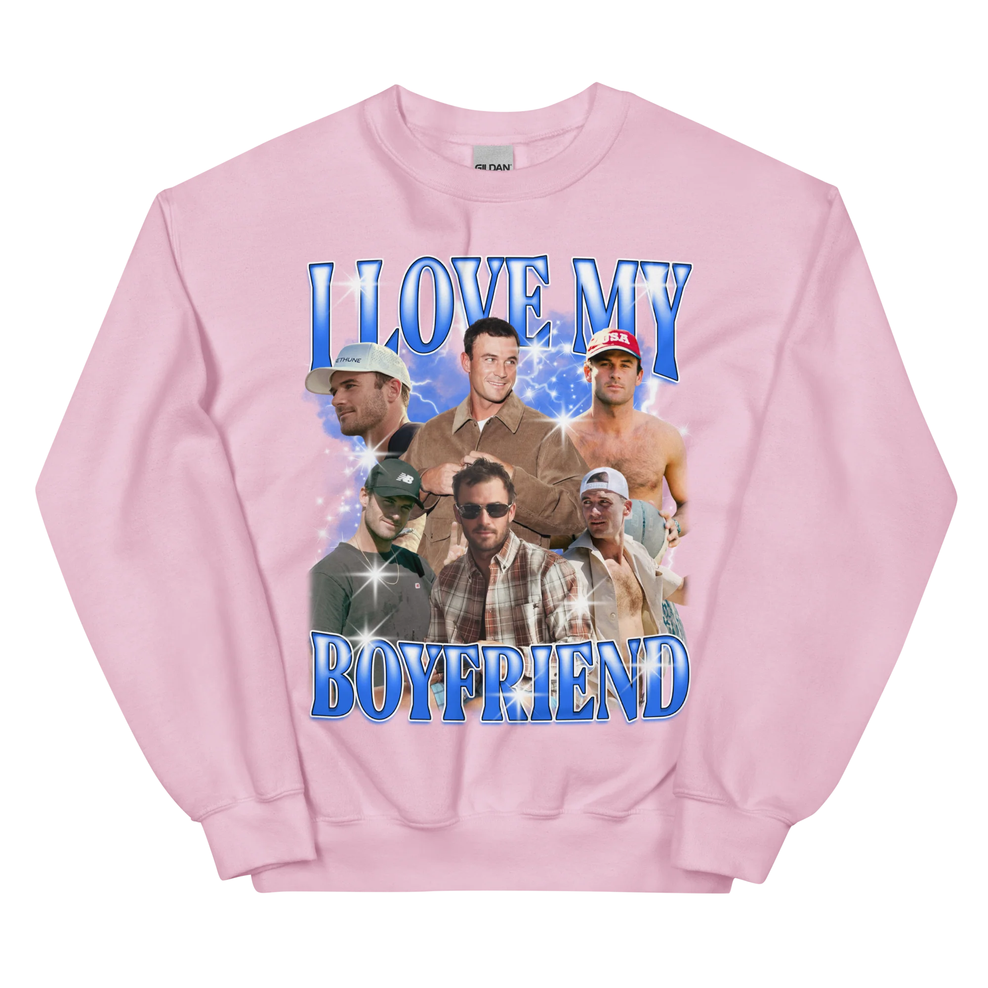 CUSTOM I Love My Boyfriend Photo Bootleg Sweatshirt - Image 4