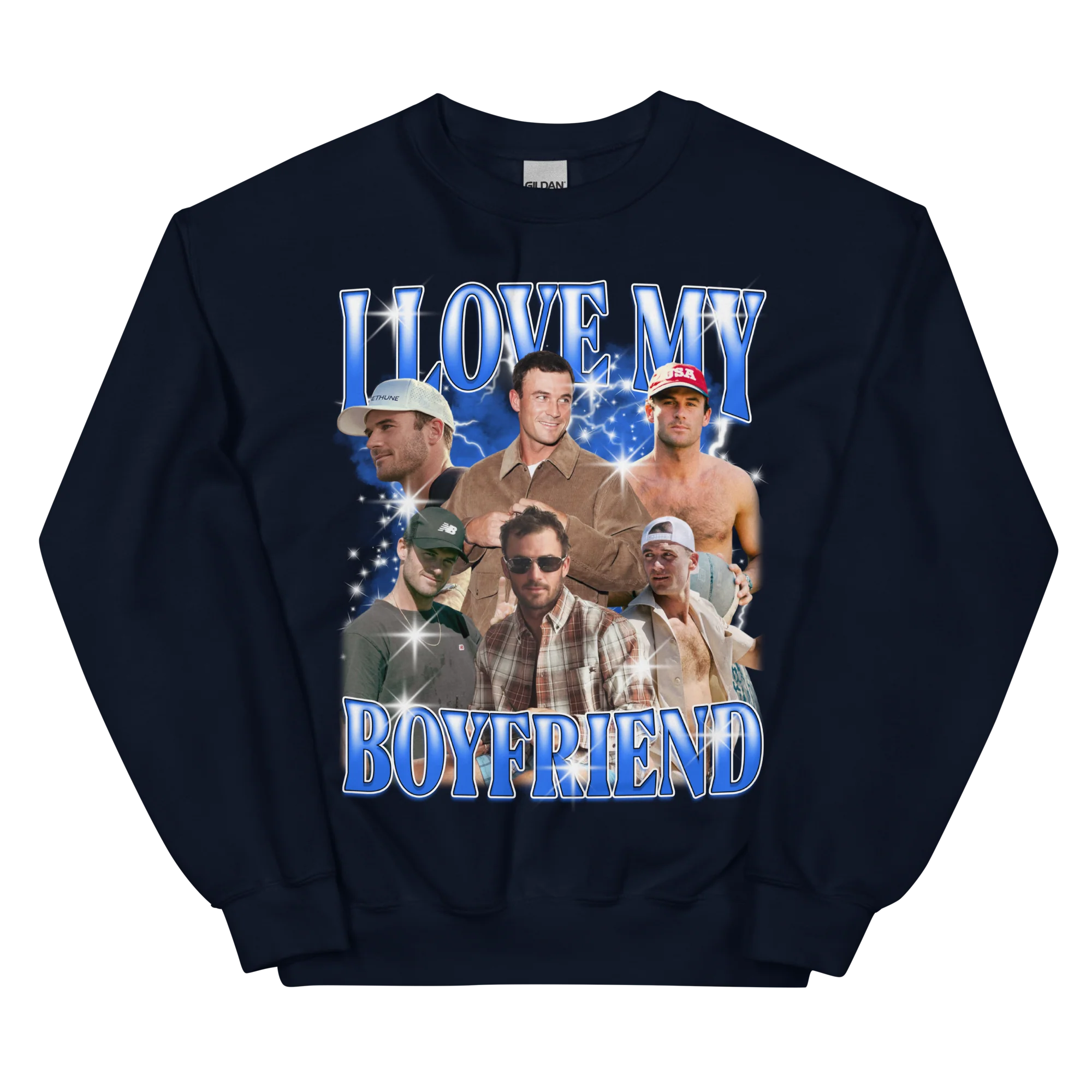 CUSTOM I Love My Boyfriend Photo Bootleg Sweatshirt - Image 7