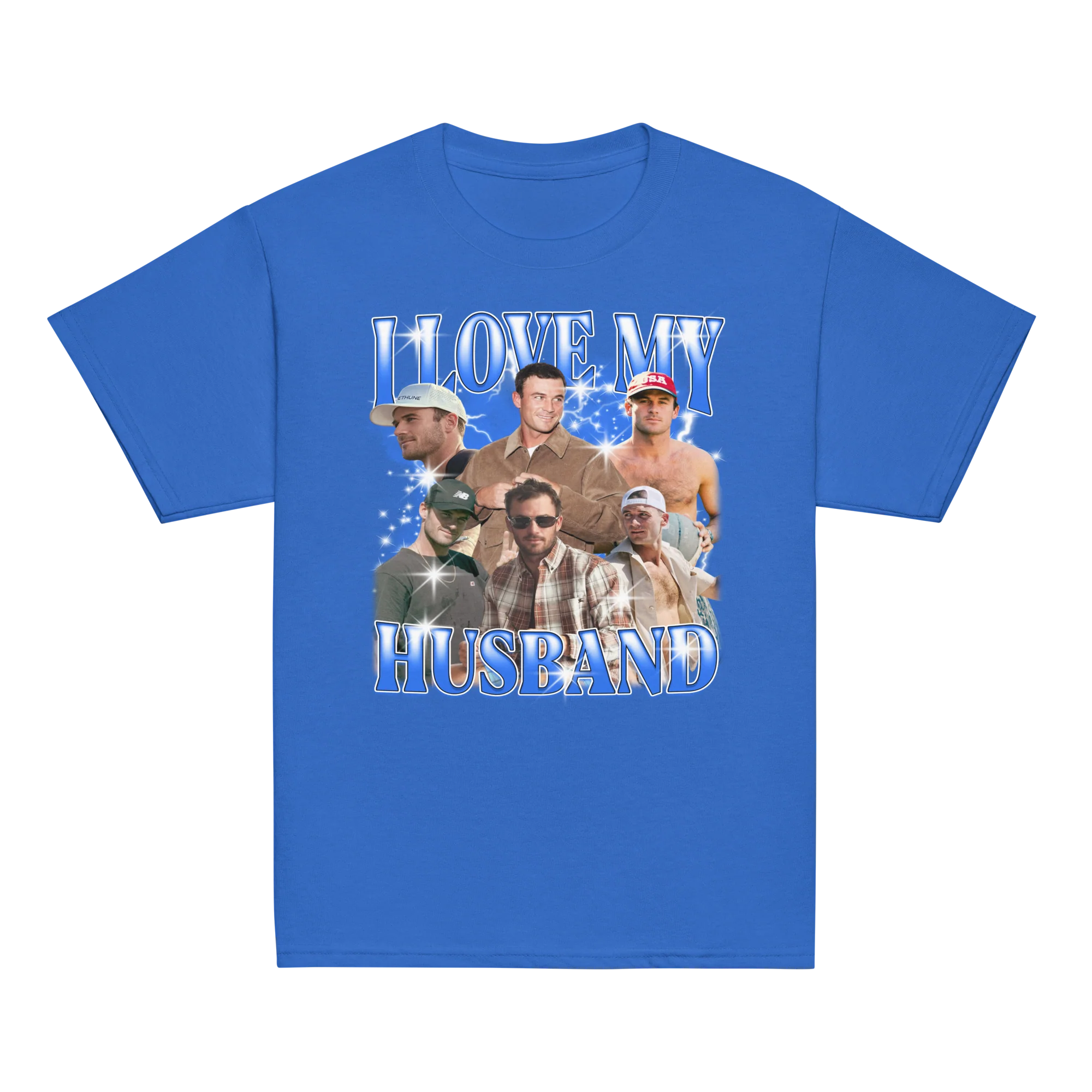 CUSTOM I Love My Husband Photo Bootleg Baby Tee - Image 11