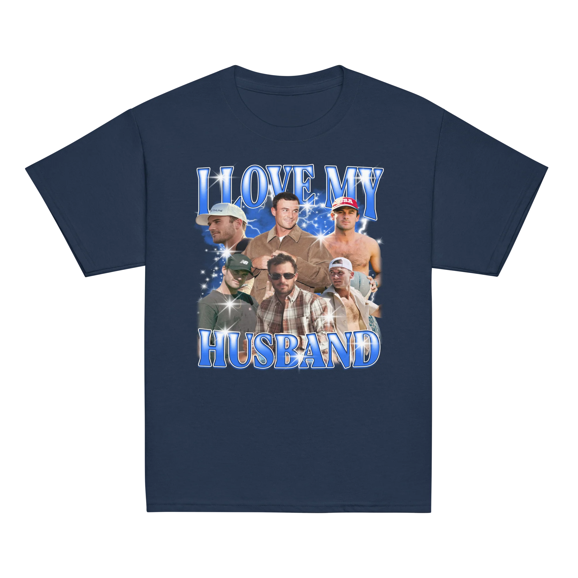 CUSTOM I Love My Husband Photo Bootleg Baby Tee - Image 8
