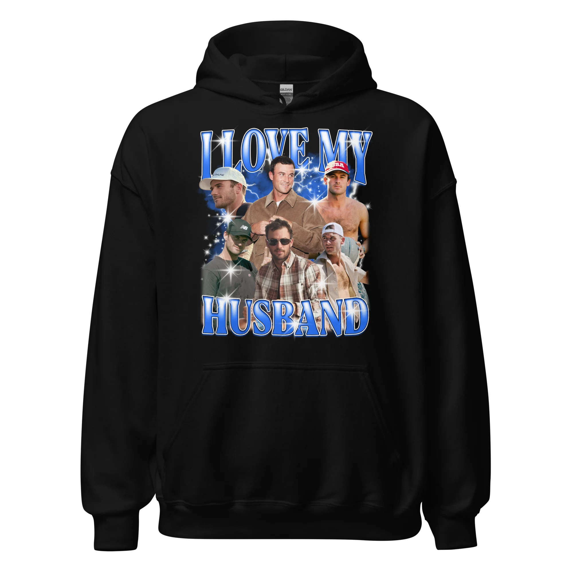 CUSTOM I Love My Husband Photo Bootleg Hoodie - Image 8