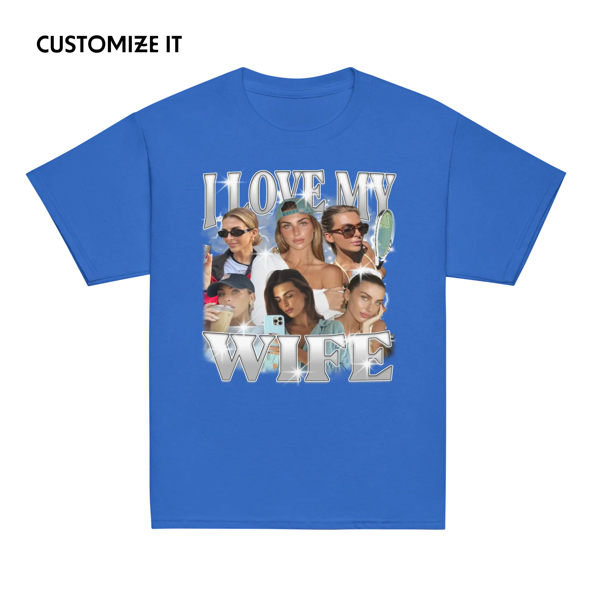 CUSTOM I Love My Wife Photo Bootleg Baby Tee