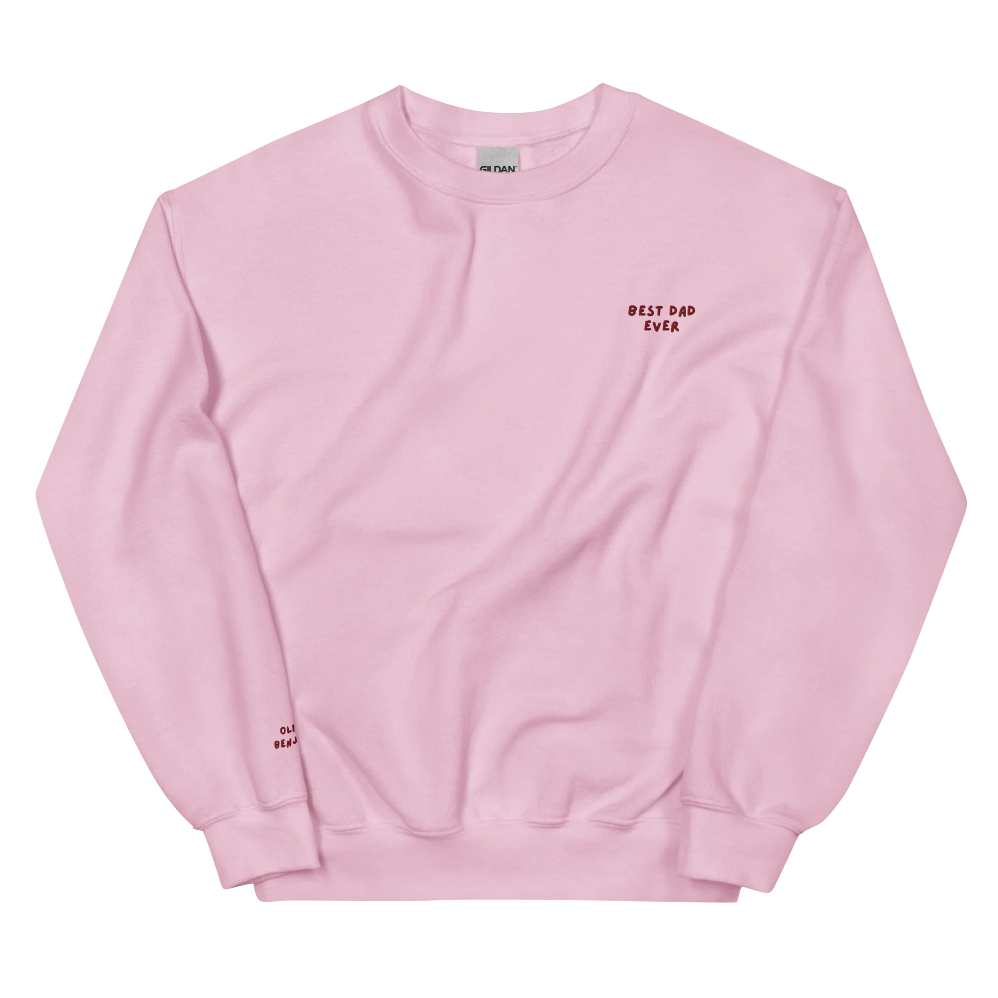 CUSTOM Kids' Names Best Dad Ever Embroidered Sweatshirt - Image 3