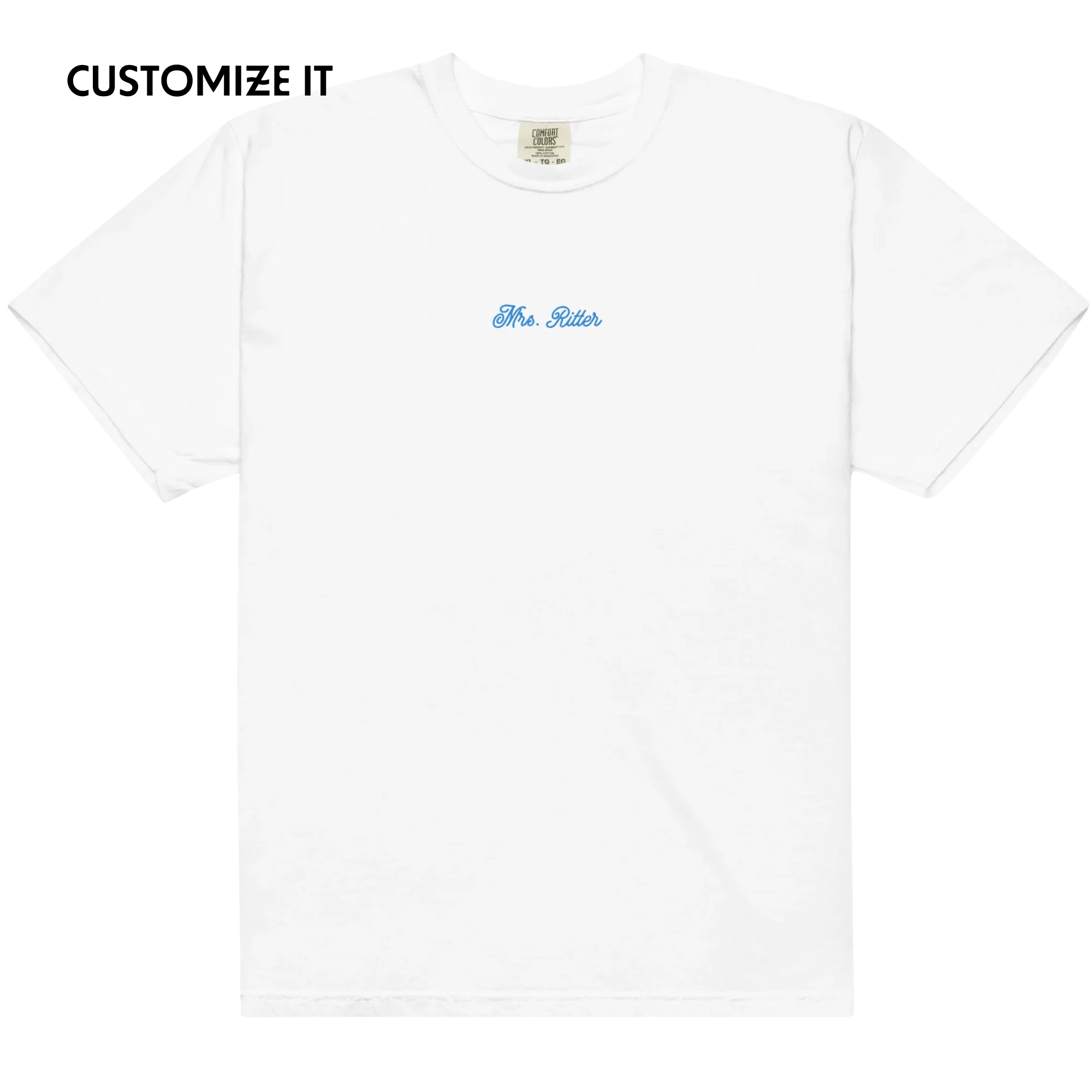 CUSTOM Mrs. Surname Embroidered Bride Classic T-Shirt