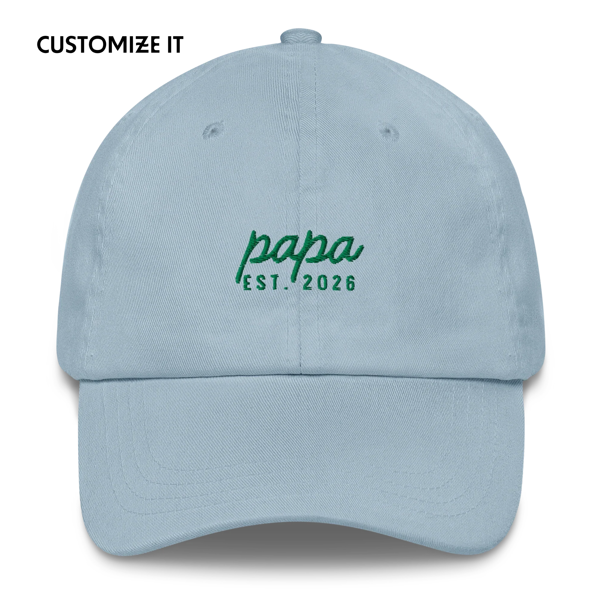 CUSTOM Papa Year Embroidered Cap