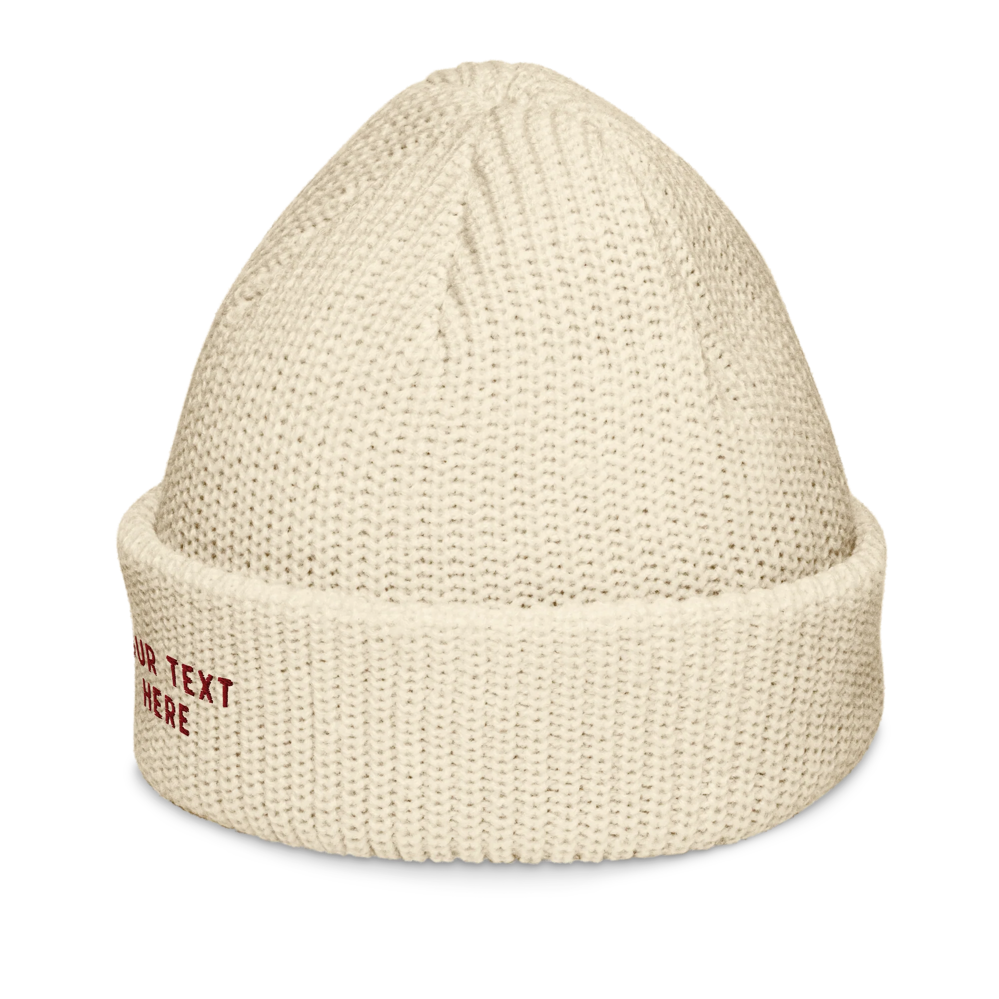 CUSTOM Text Embroidered Cable Beanie - Image 3