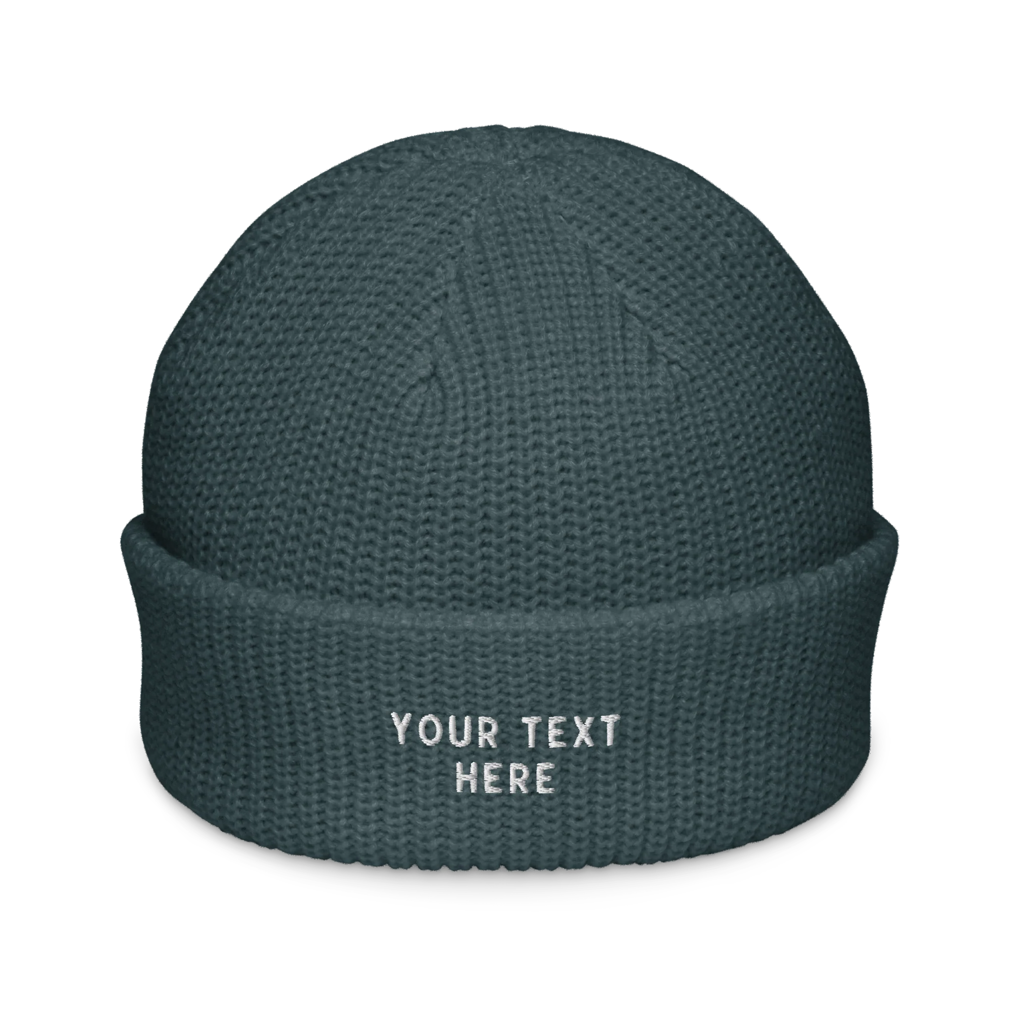 CUSTOM Text Embroidered Cable Beanie - Image 4