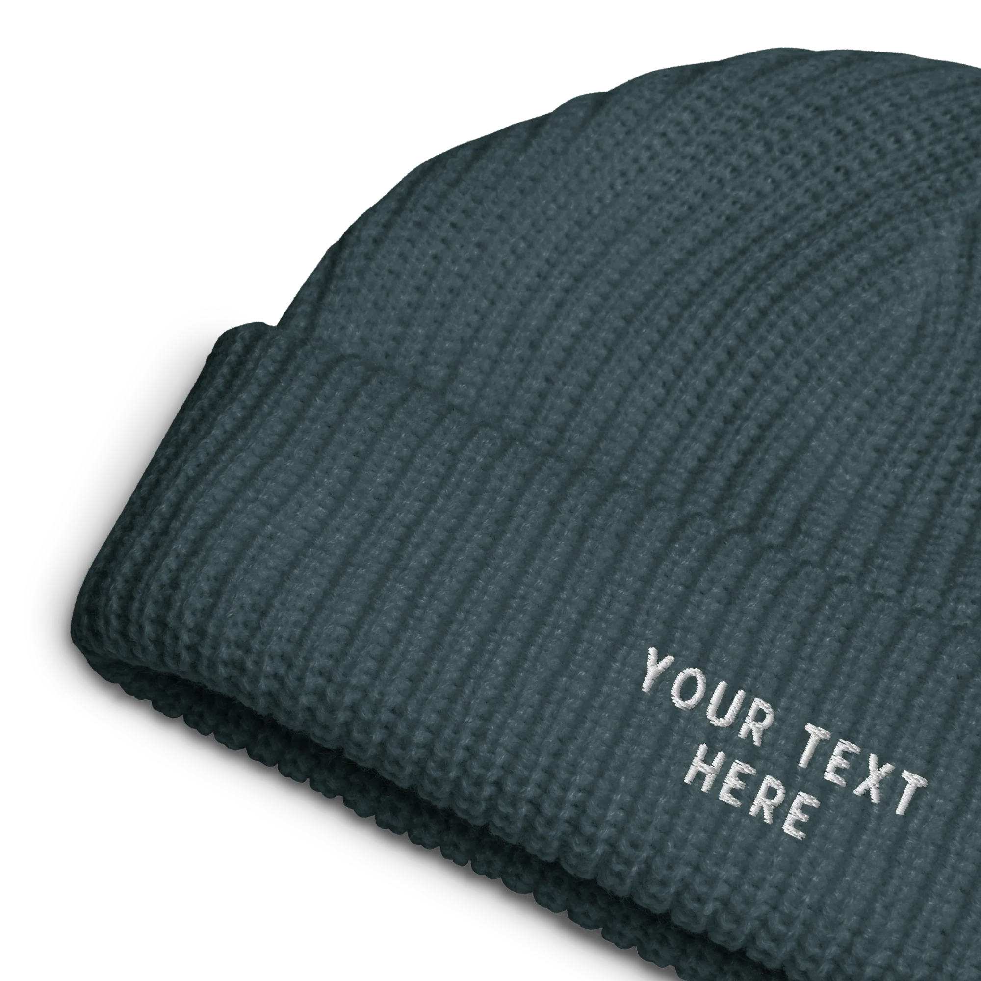 CUSTOM Text Embroidered Cable Beanie - Image 5