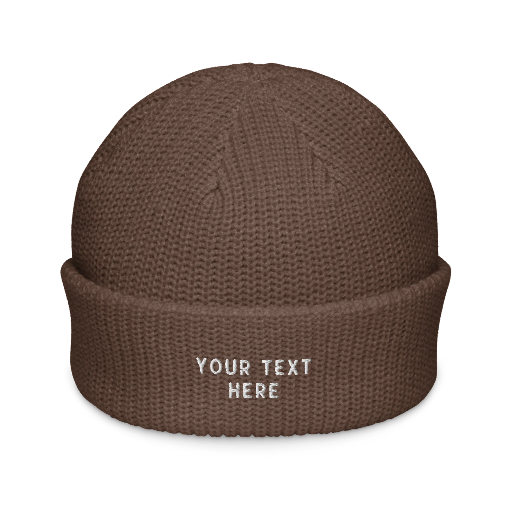CUSTOM Text Embroidered Cable Beanie - Image 7