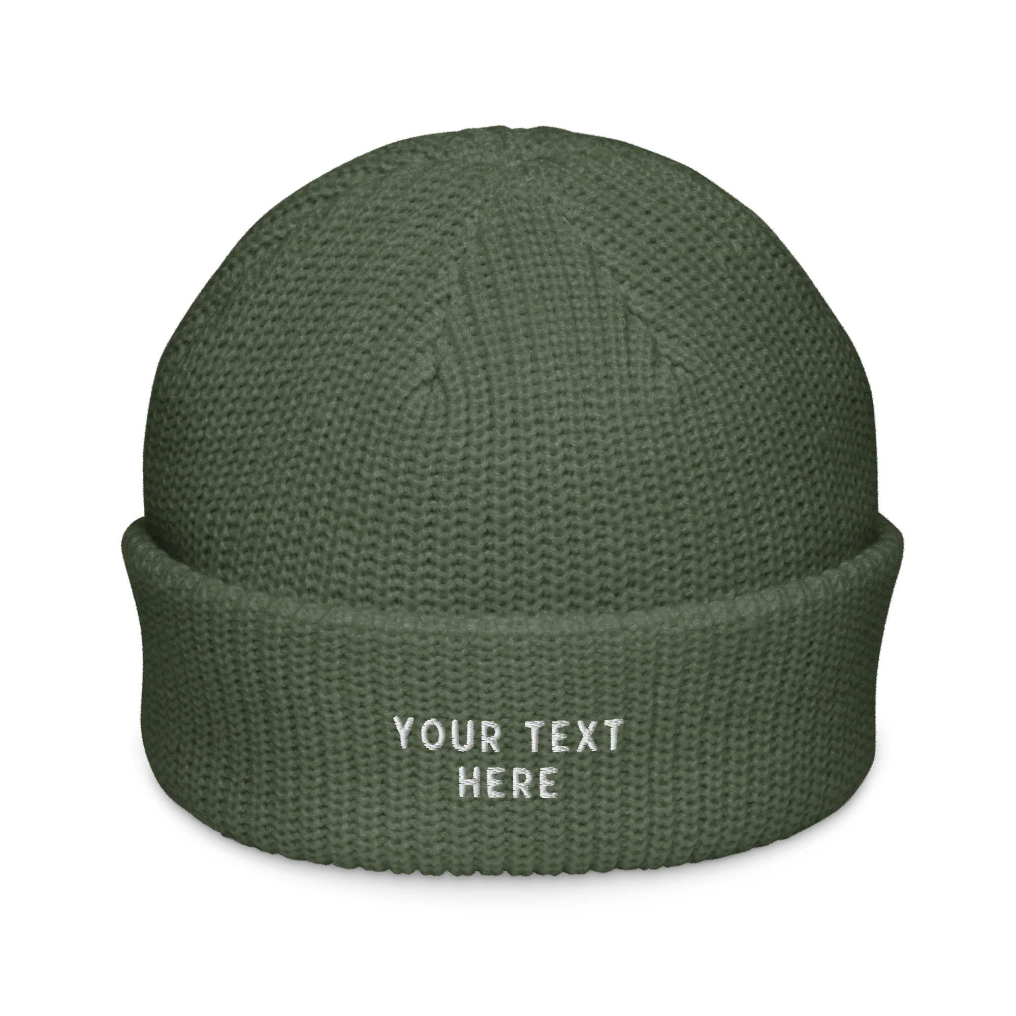 CUSTOM Text Embroidered Cable Beanie - Image 8