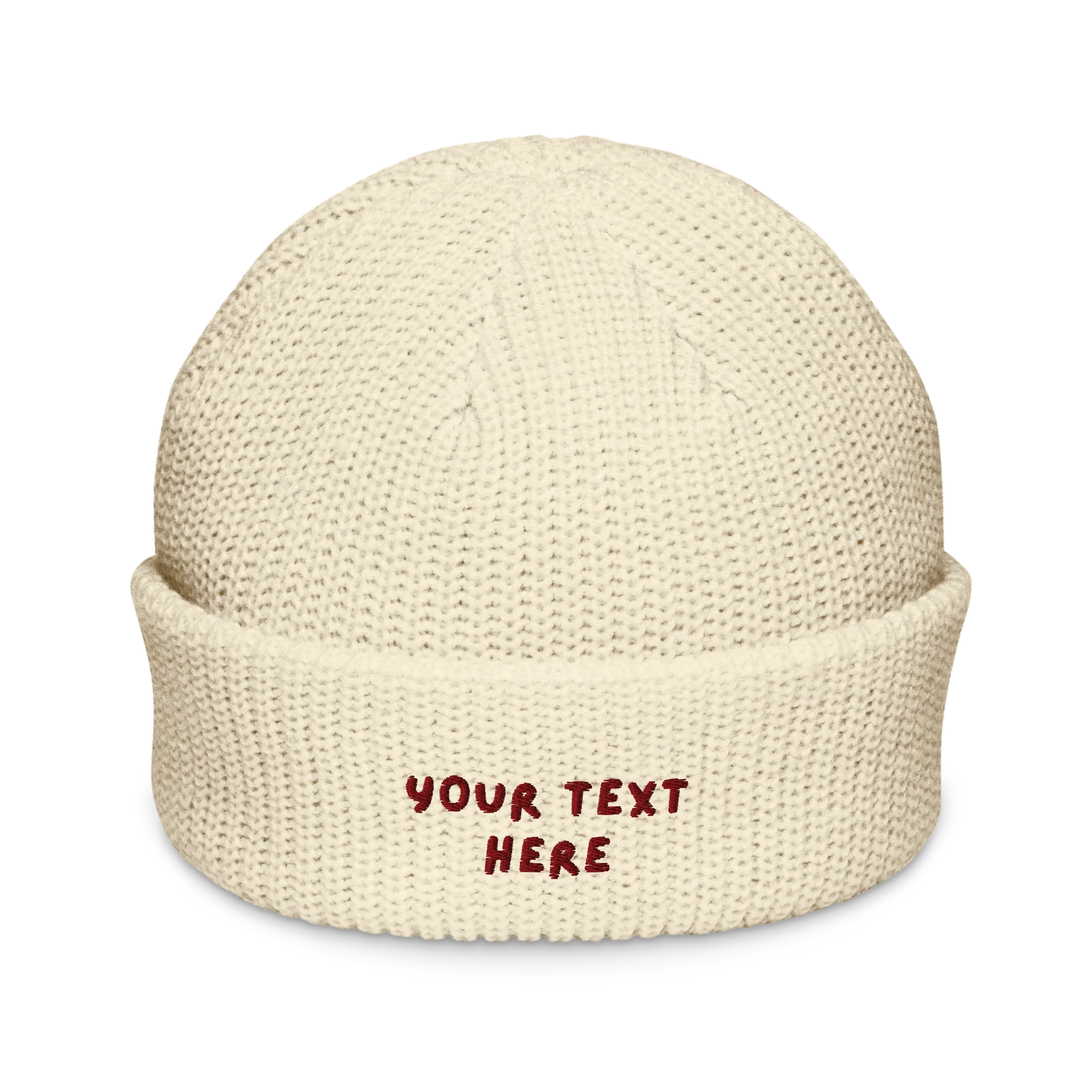 CUSTOM Text Playful Embroidered Cable Beanie - Image 4