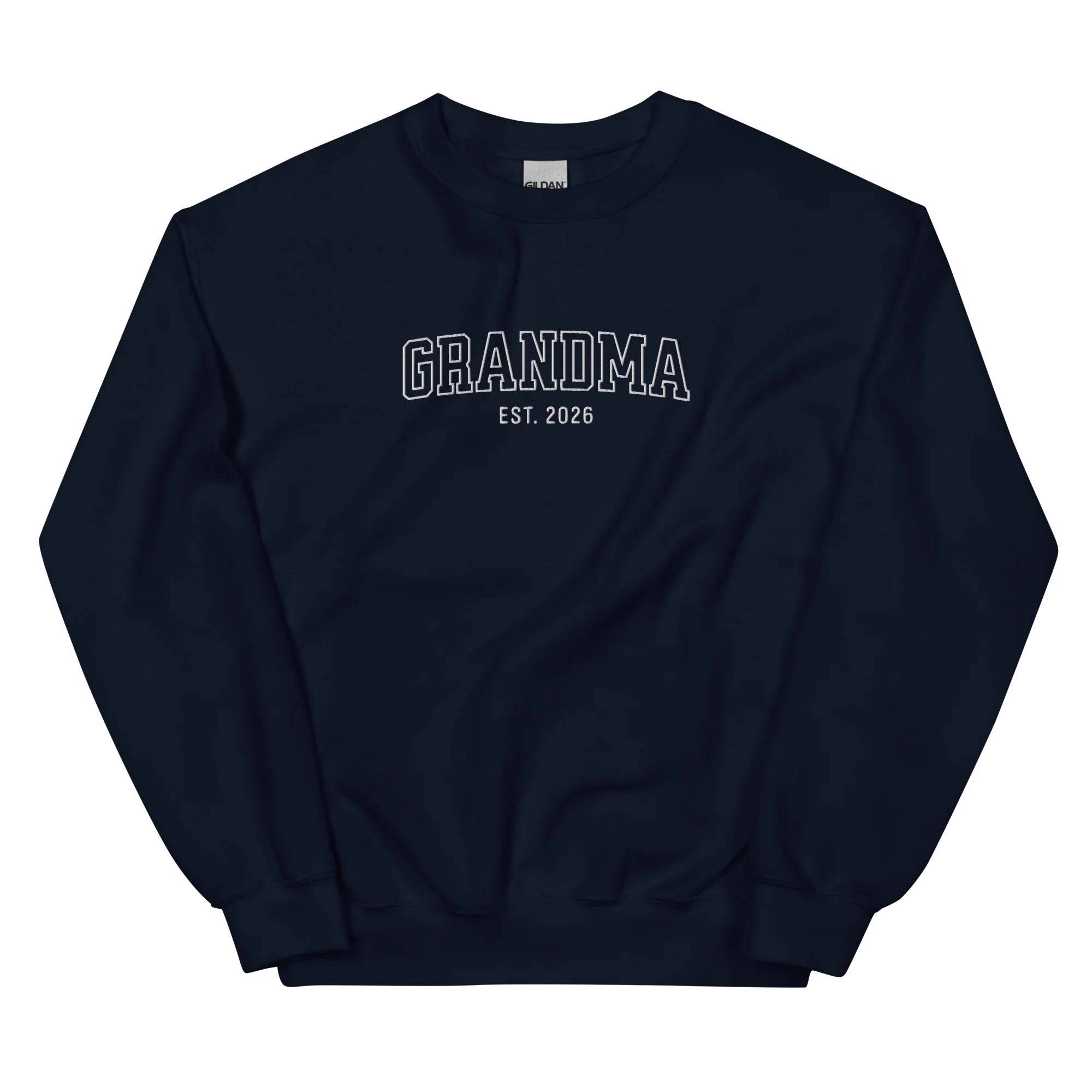 CUSTOM YEAR Grandma Grandmother Varsity Embroidered Sweatshirt - Image 9